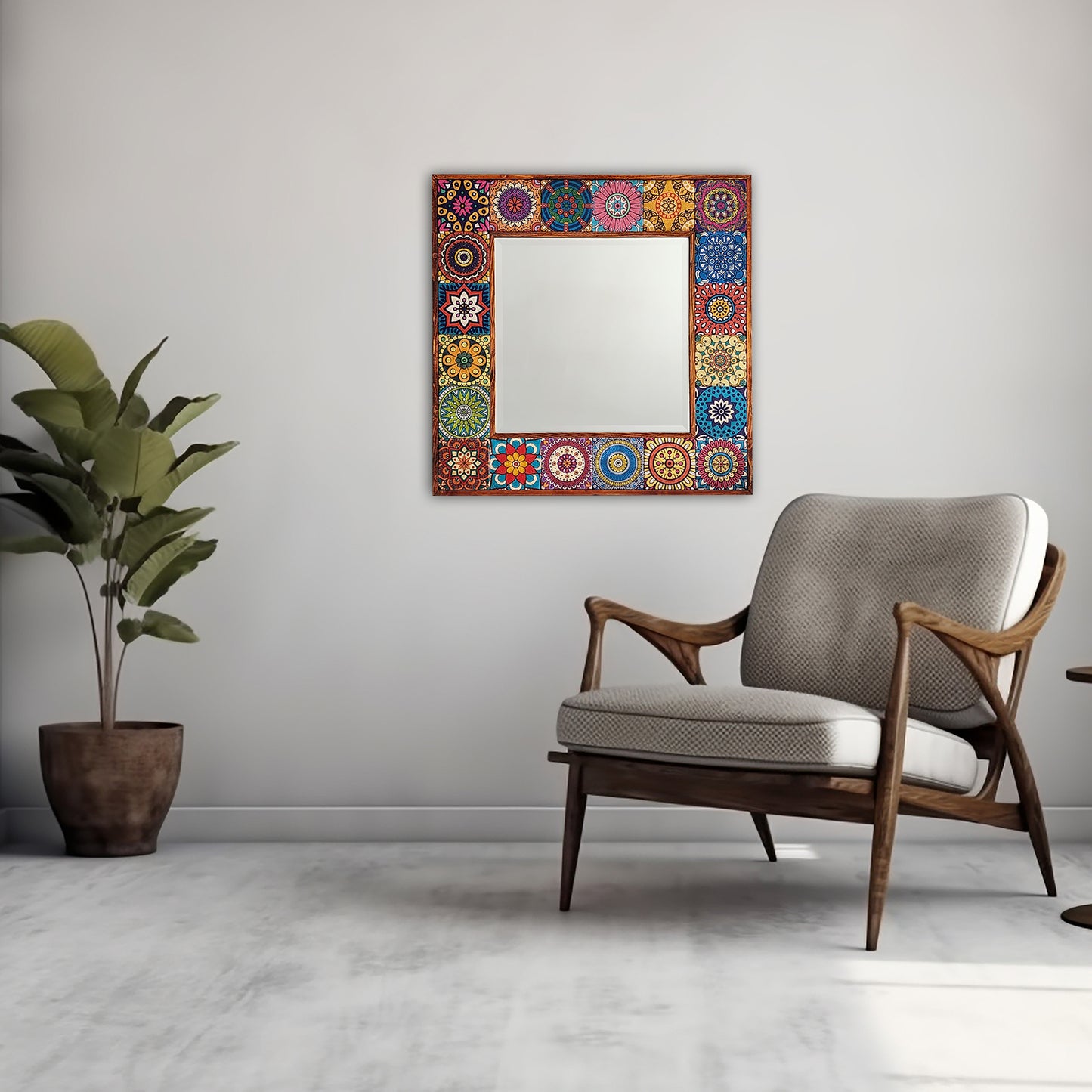 Mandala XL Mirror 62X62 cm