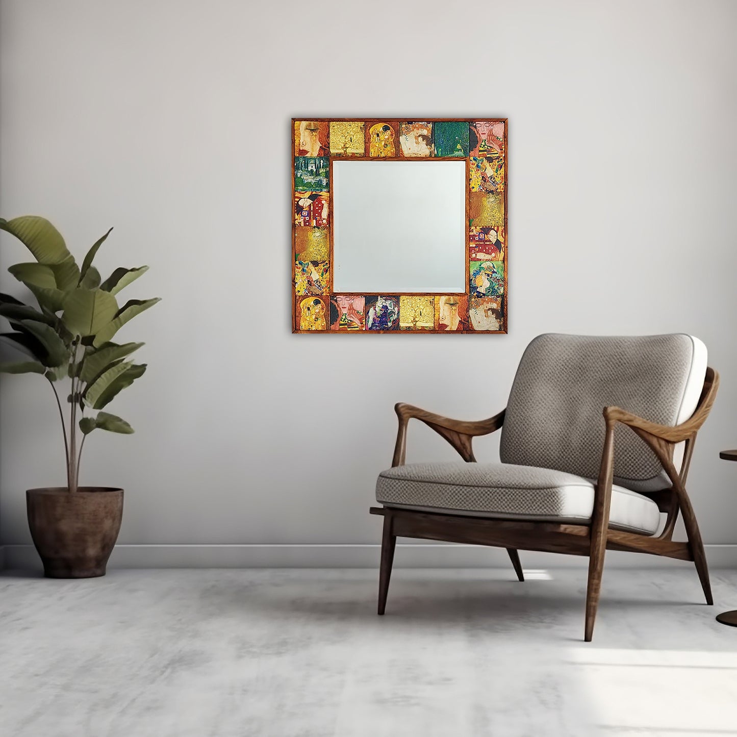 Gustav Klimt XL Mirror 62X62 cm