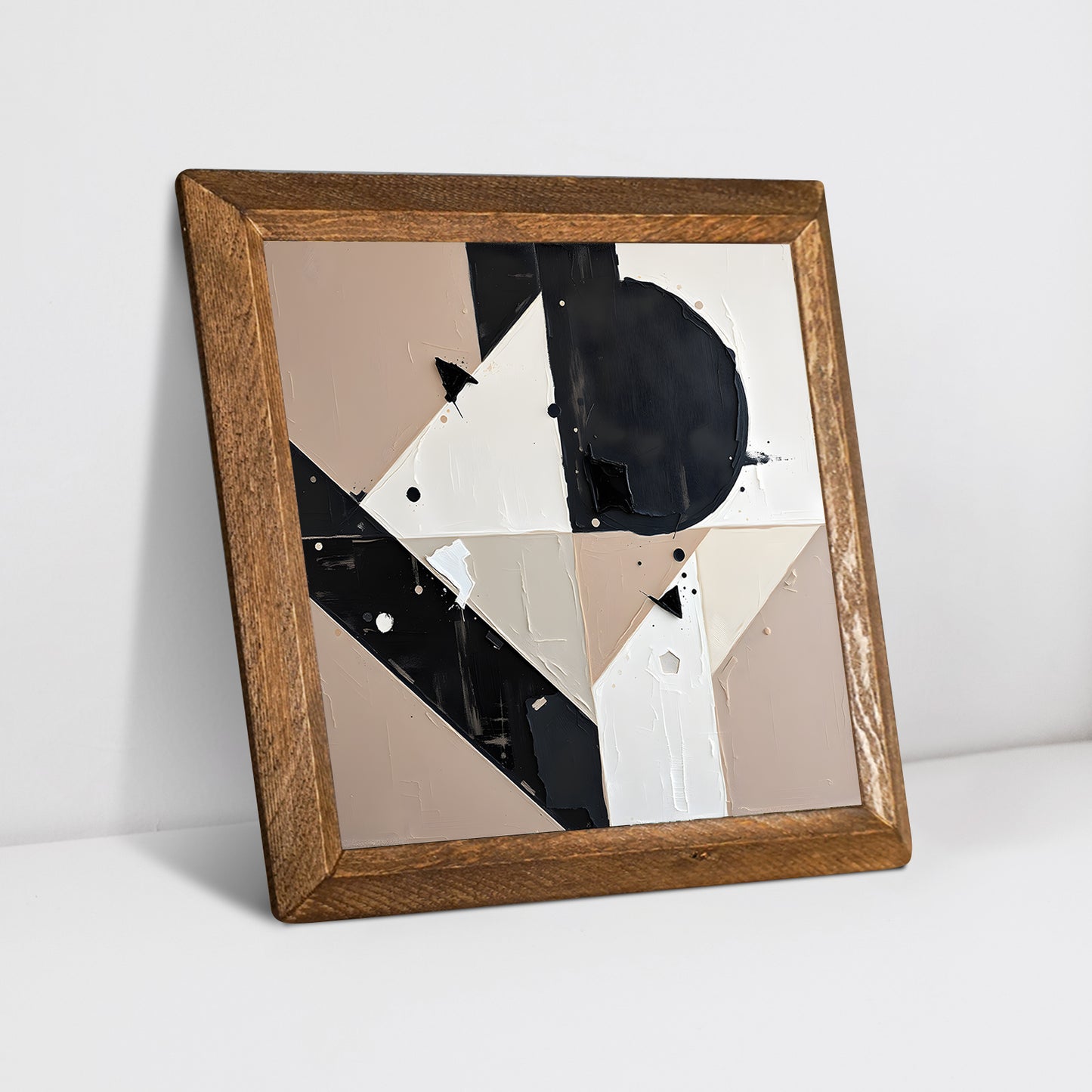 Geometric Shapes Trio Natural Stone Wall Art - Diagonal Angle | Artistry Home