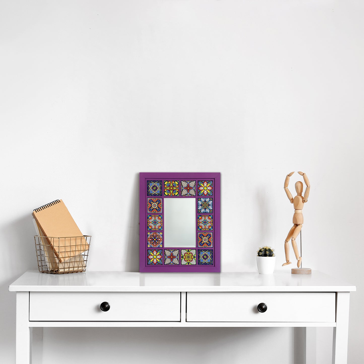 Mauve Mosaic Mirror 25 × 30 cm