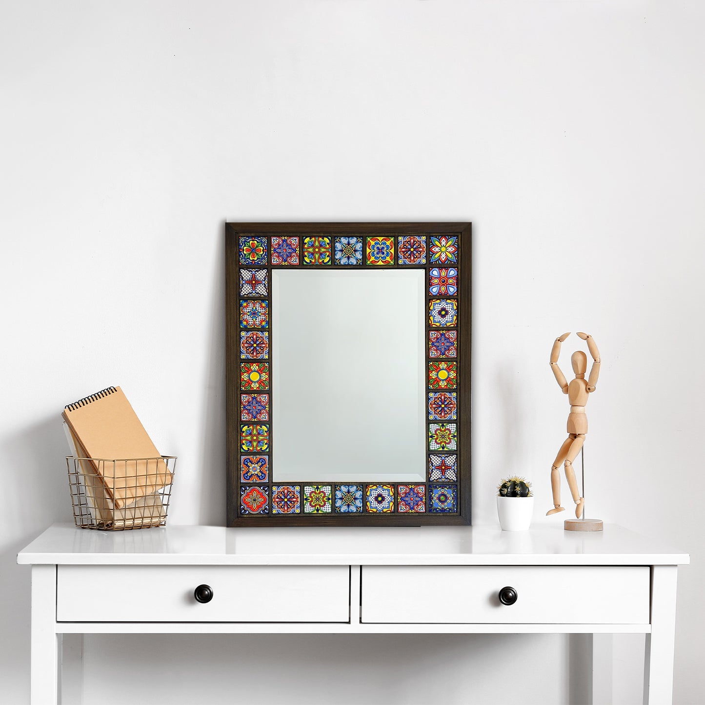 Colourful Heritage Mosaic Mirror 41 × 51 cm
