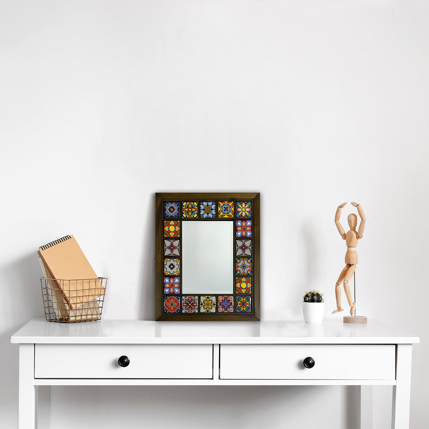 Colour Pop Mosaic Mirror 30 × 35 cm