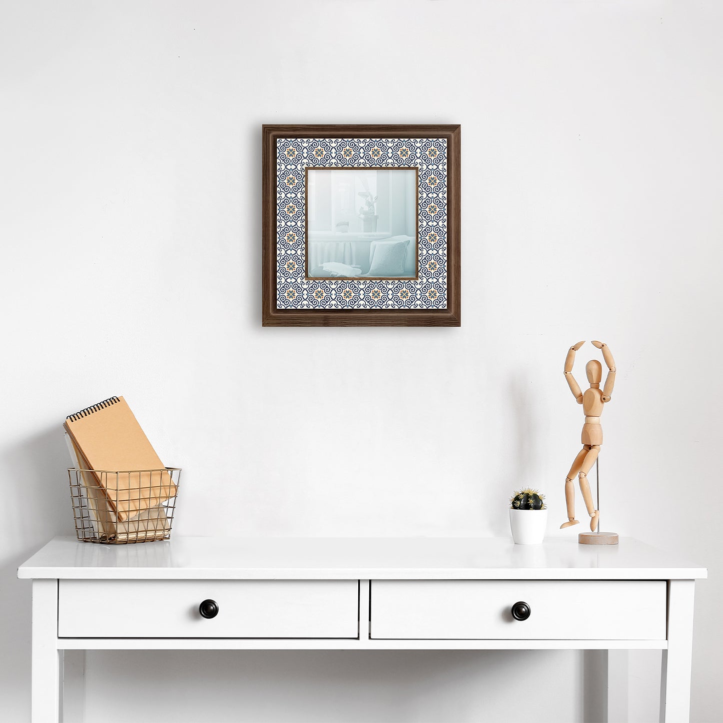 Marble Art Square Mirror