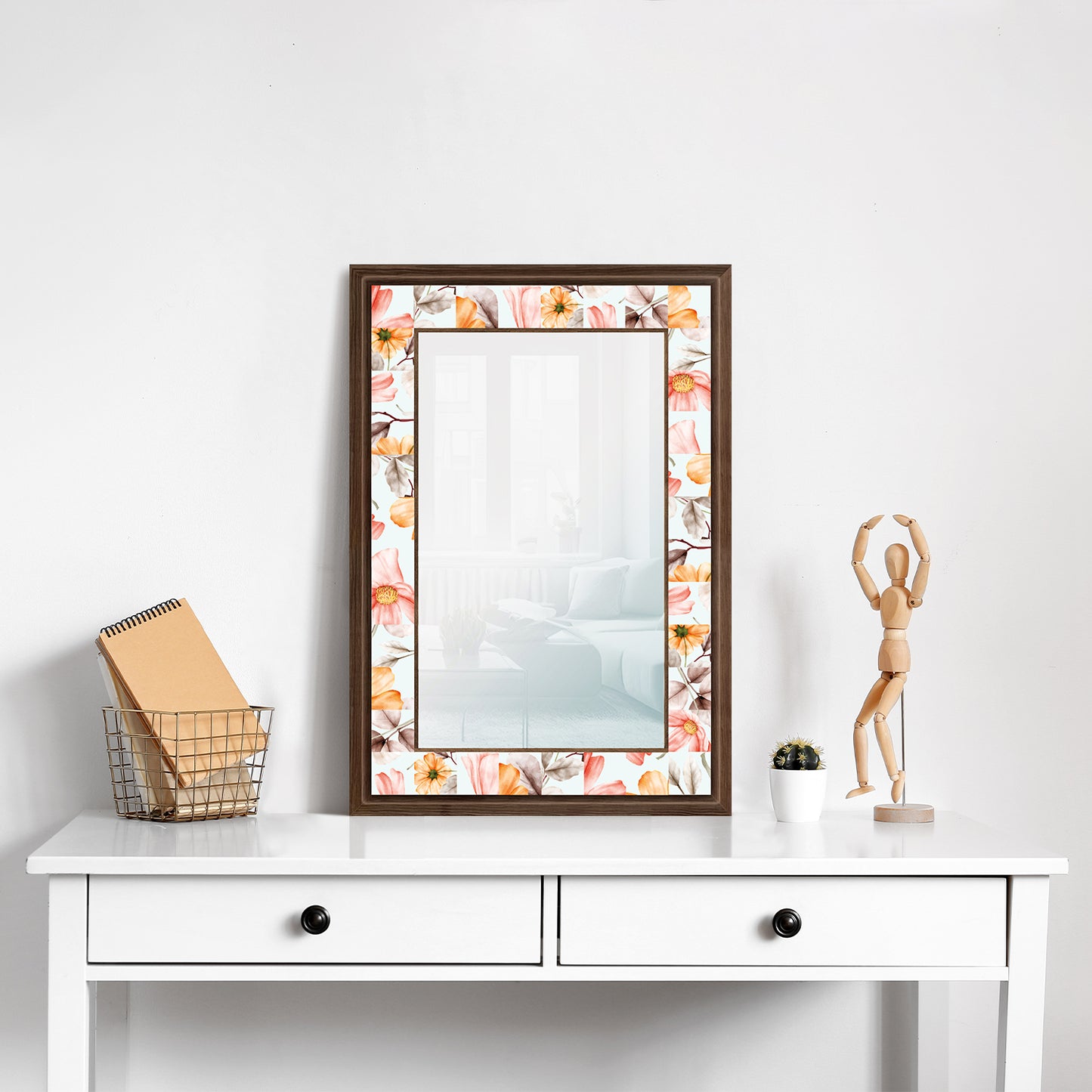 Floral Tempt Mirror with dresser | Artistry Home