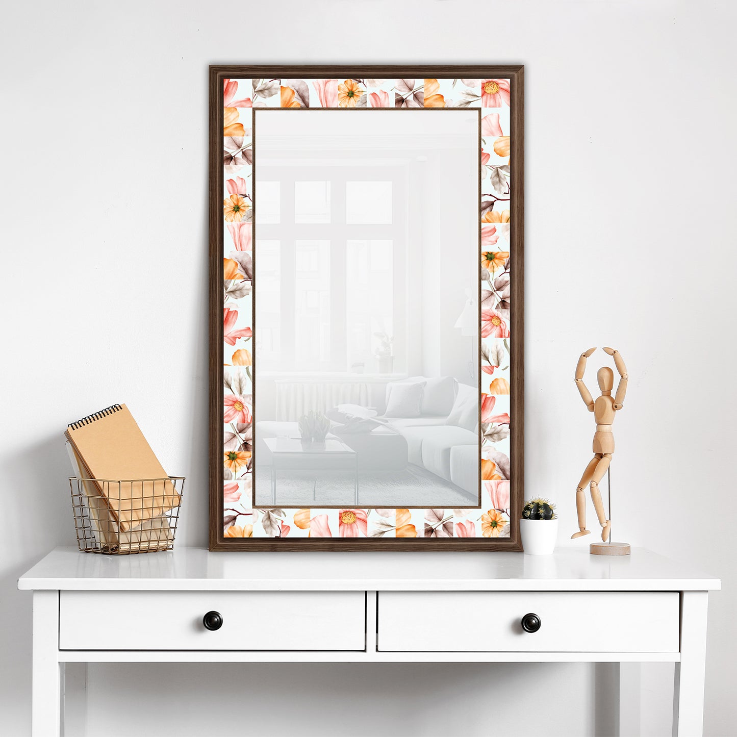 Floral Tempt Mirror with dresser | Artistry Home