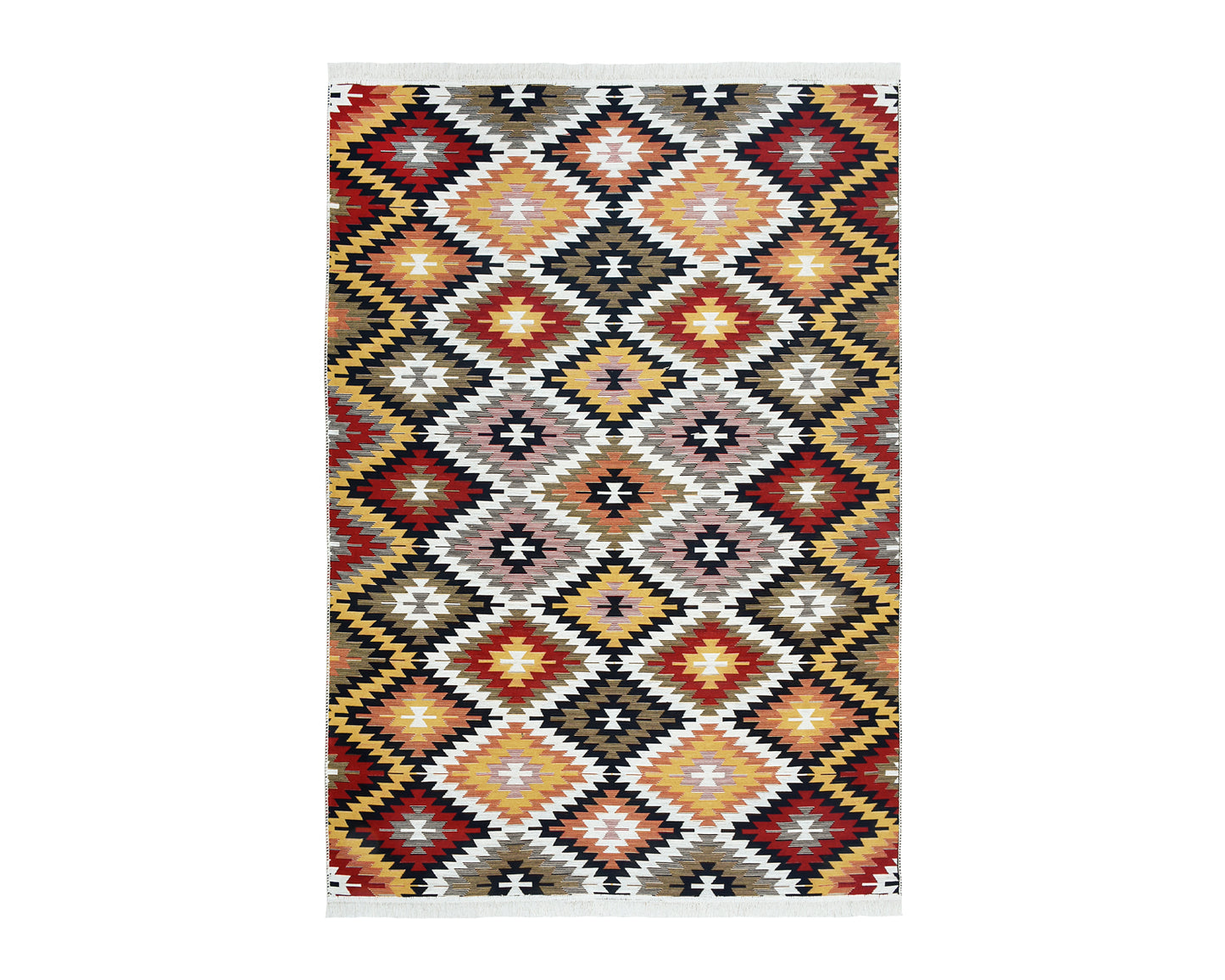 Arya Red Vivid Rug - Full View | Artistry Home