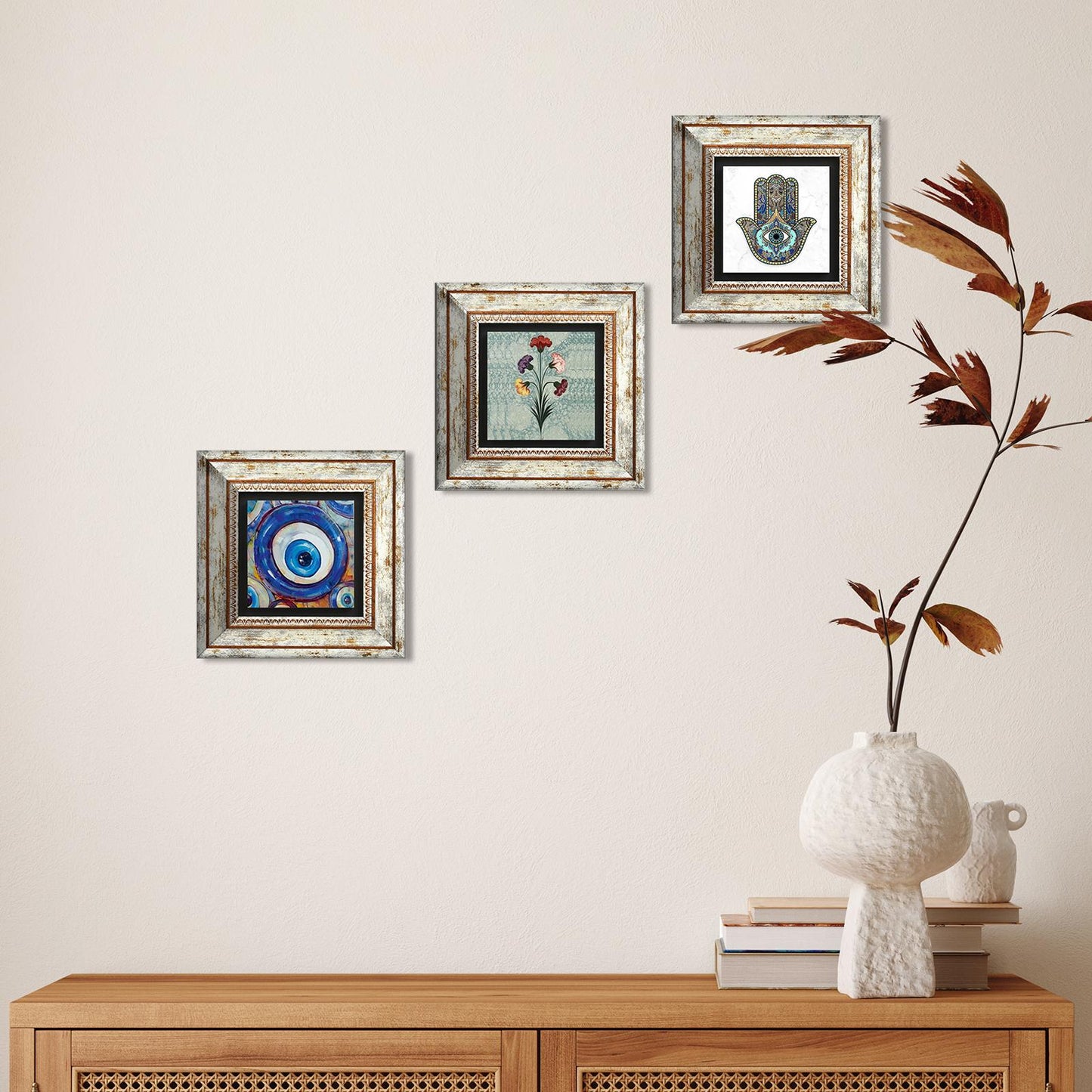 Mother Hand Trio Natural Stone Wall Art - Flower | Artistry Home