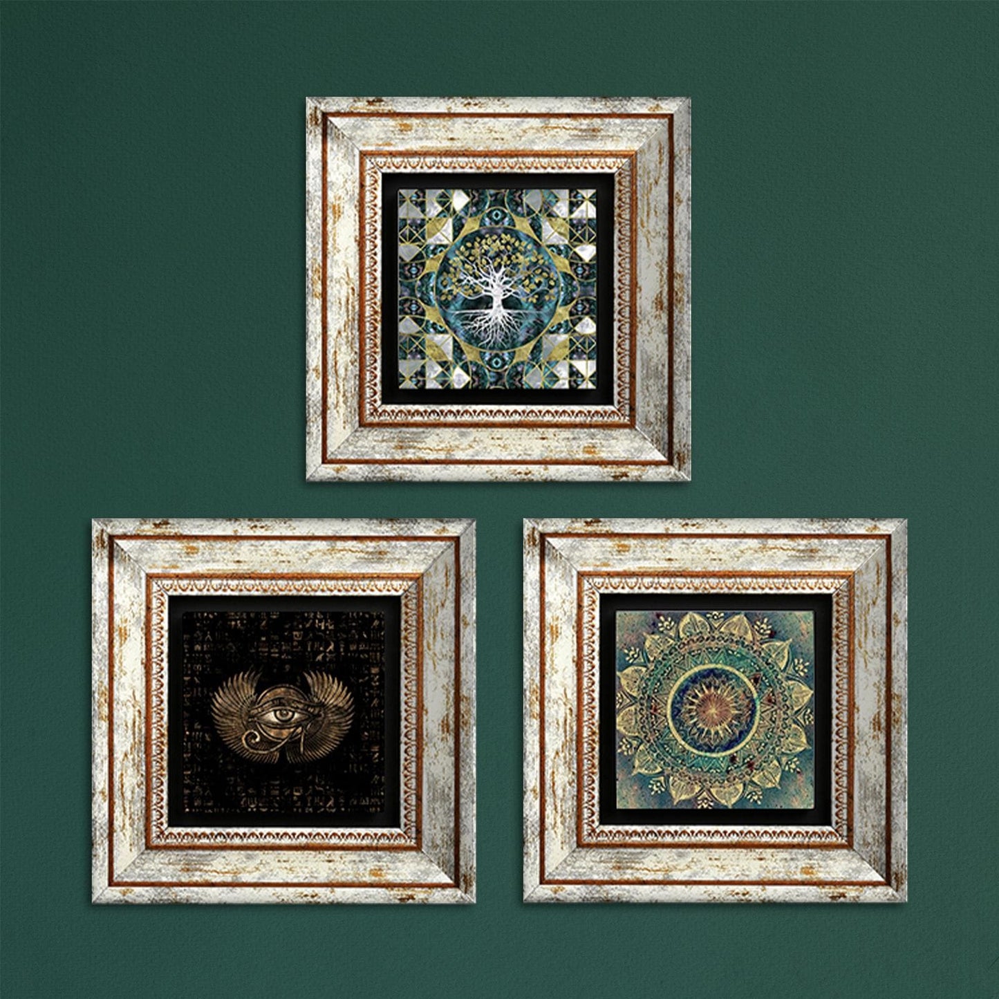 Eye Of Horus Trio Stone Wall Art | Artistry Home