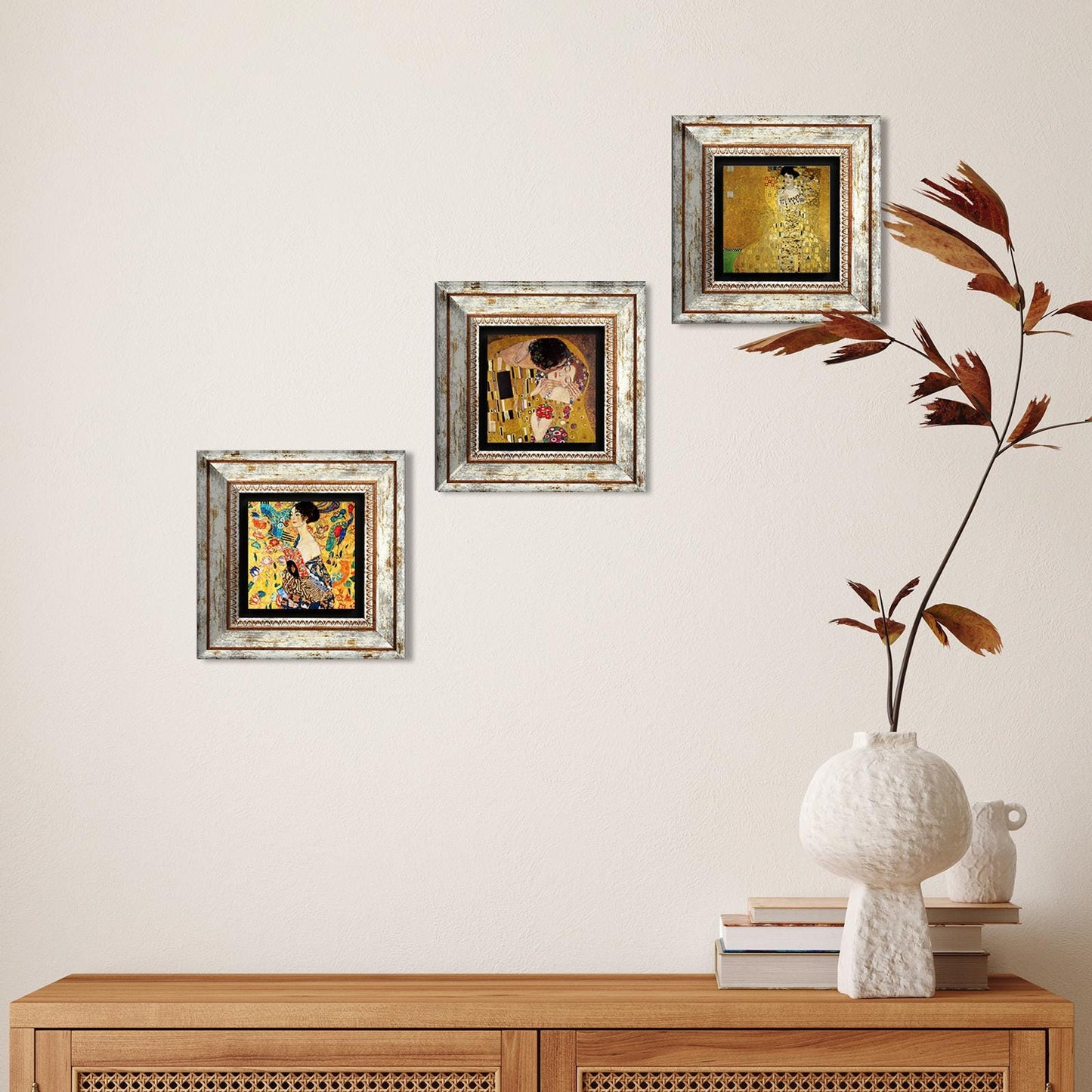 Gustav Klimt Trio Natural Stone Wall Art - Decor | Artistry Home