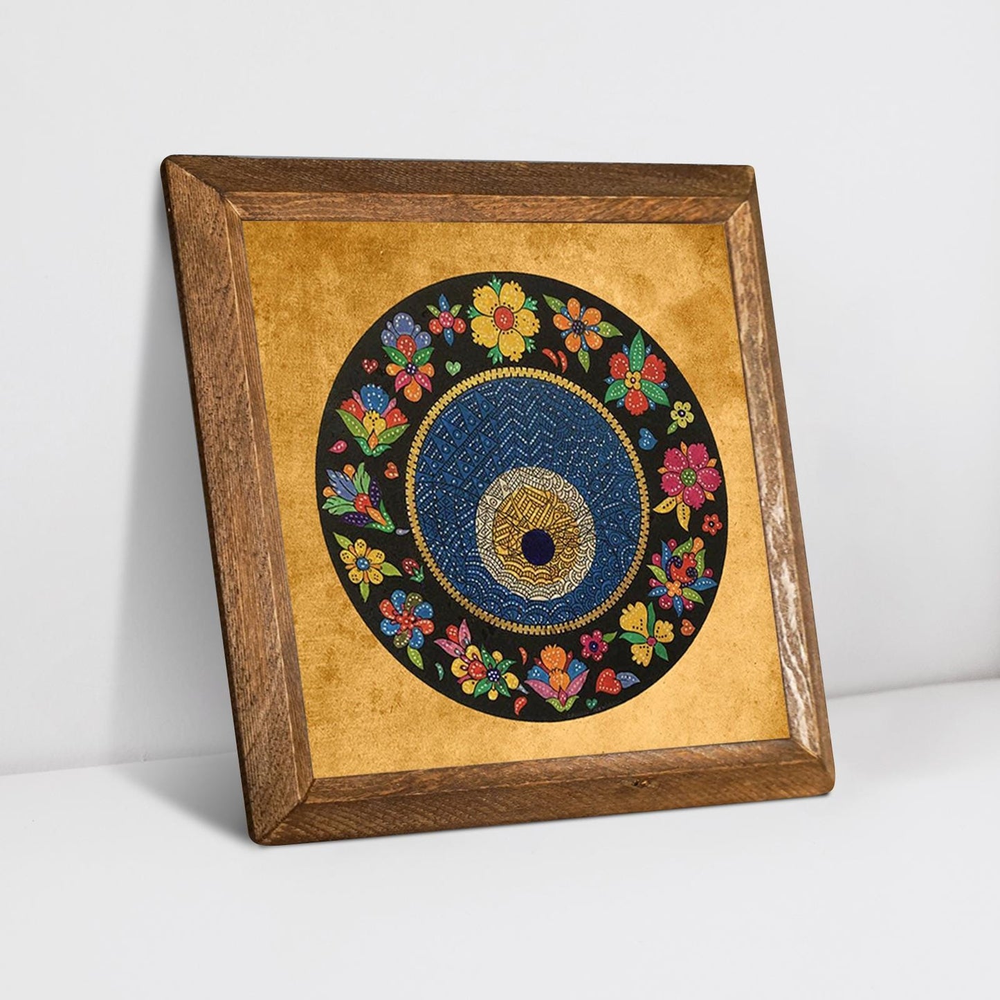Colorful Evil Eye Natural Stone Wall Art - Nazar | Artistry Home