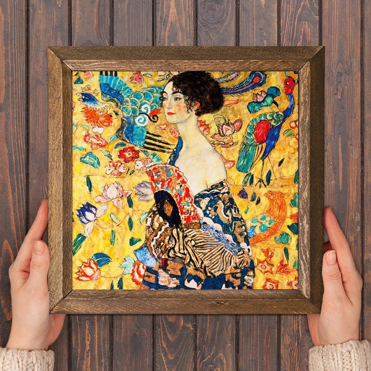 Gustav Klimt Art Lady Stone Wall Art - Natural | Artistry Home