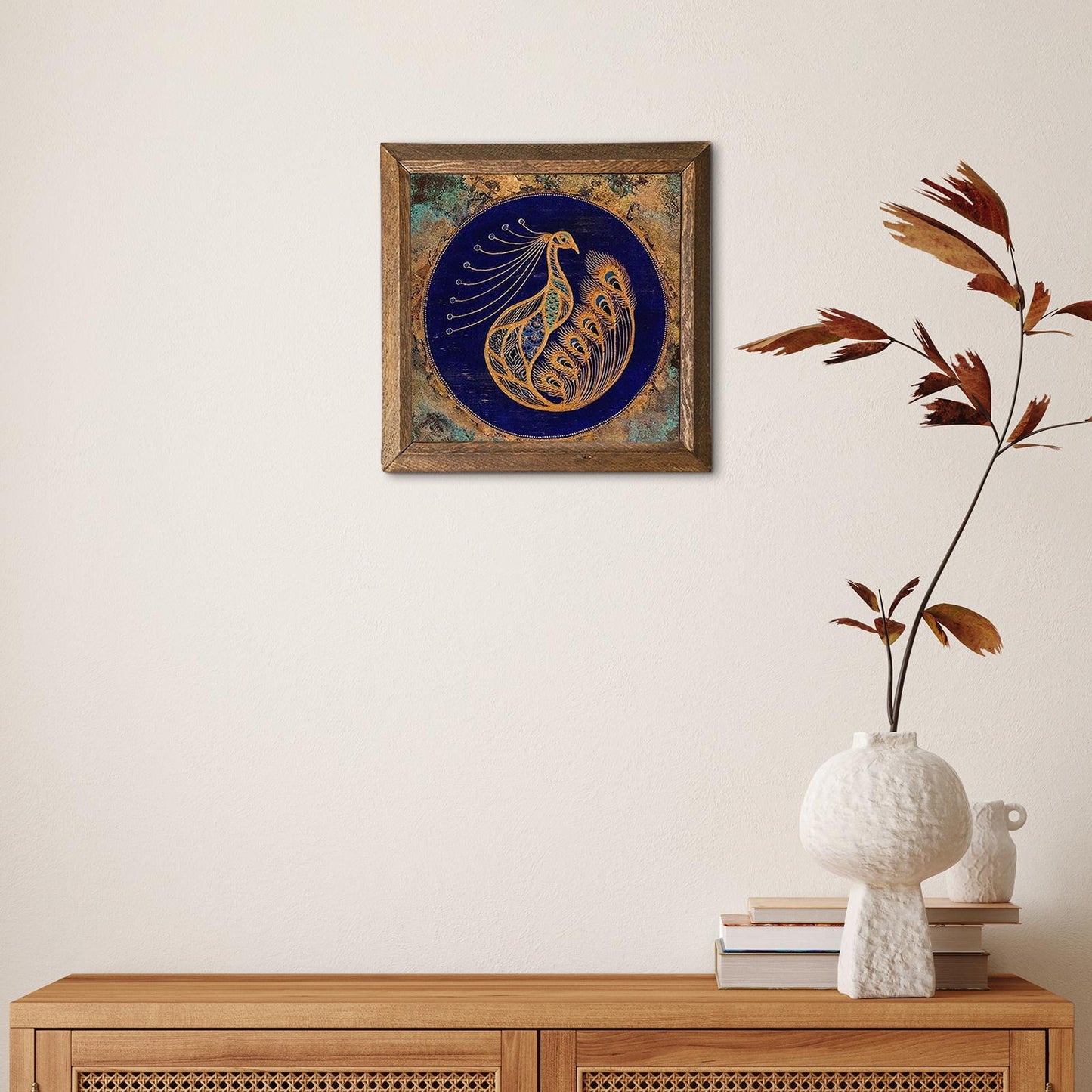 Peacock Natural Stone Wall Art - Handmade | Artistry Home