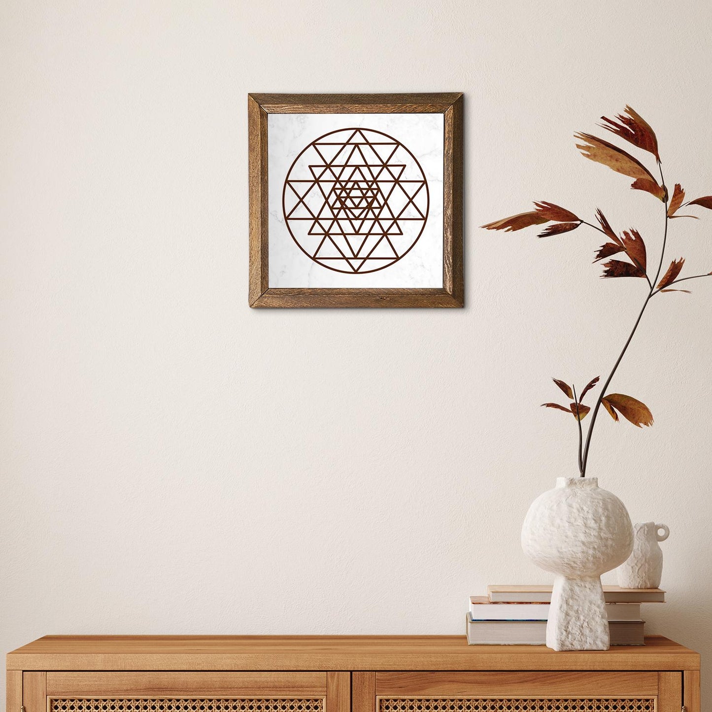 Sri Yantra Natural Stone Wall Art - Lion Lizard | Artistry Home