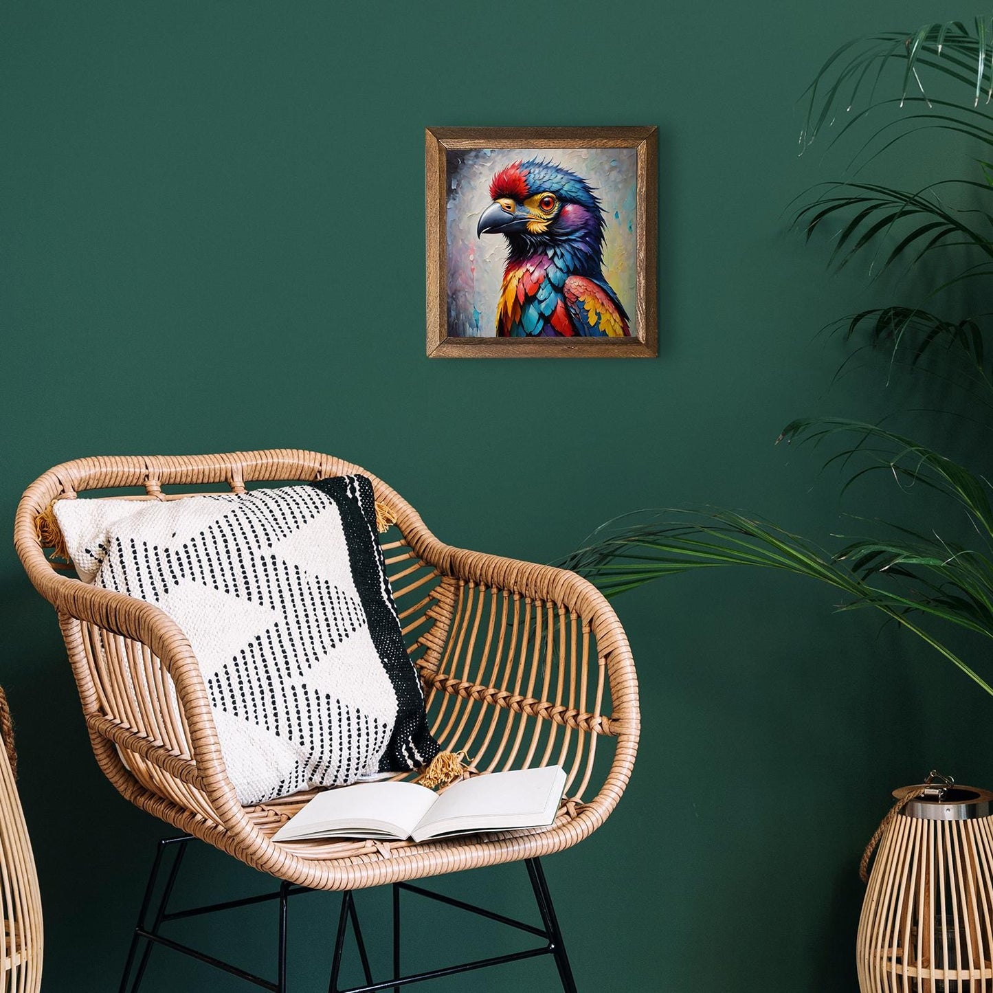 Parrot In Colour Natural Stone Wall Art - Handmade | Artistry Home