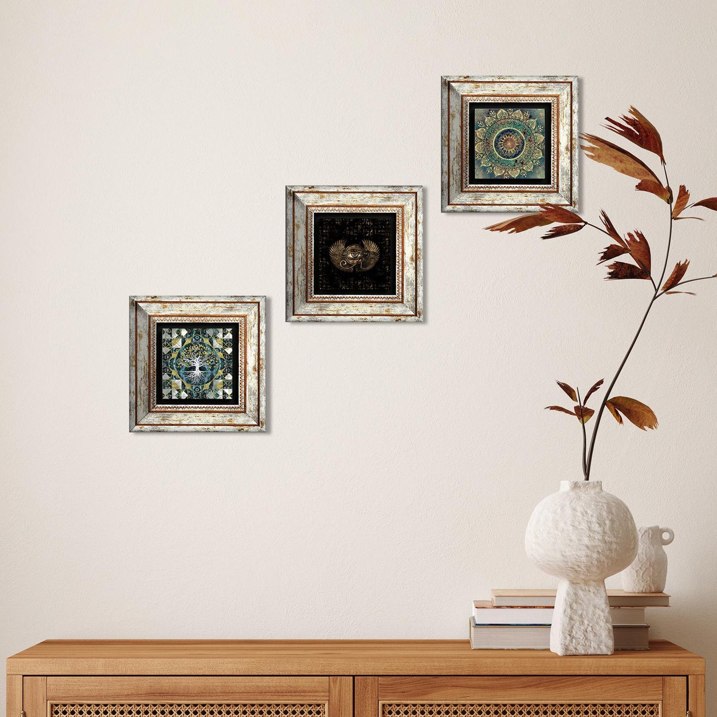 Eye Of Horus Trio Stone Wall Art - Eye Of Horus | Artistry Home