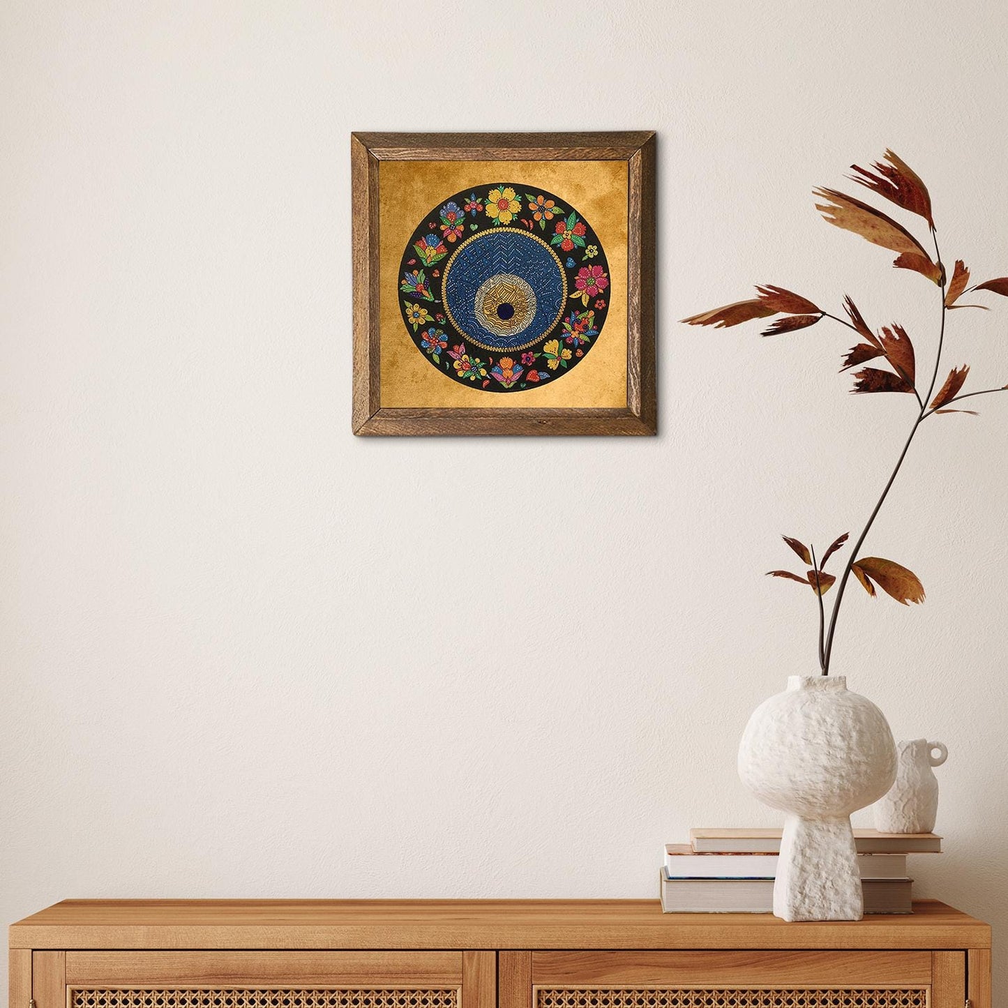 Colorful Evil Eye Natural Stone Wall Art - Handmade | Artistry Home