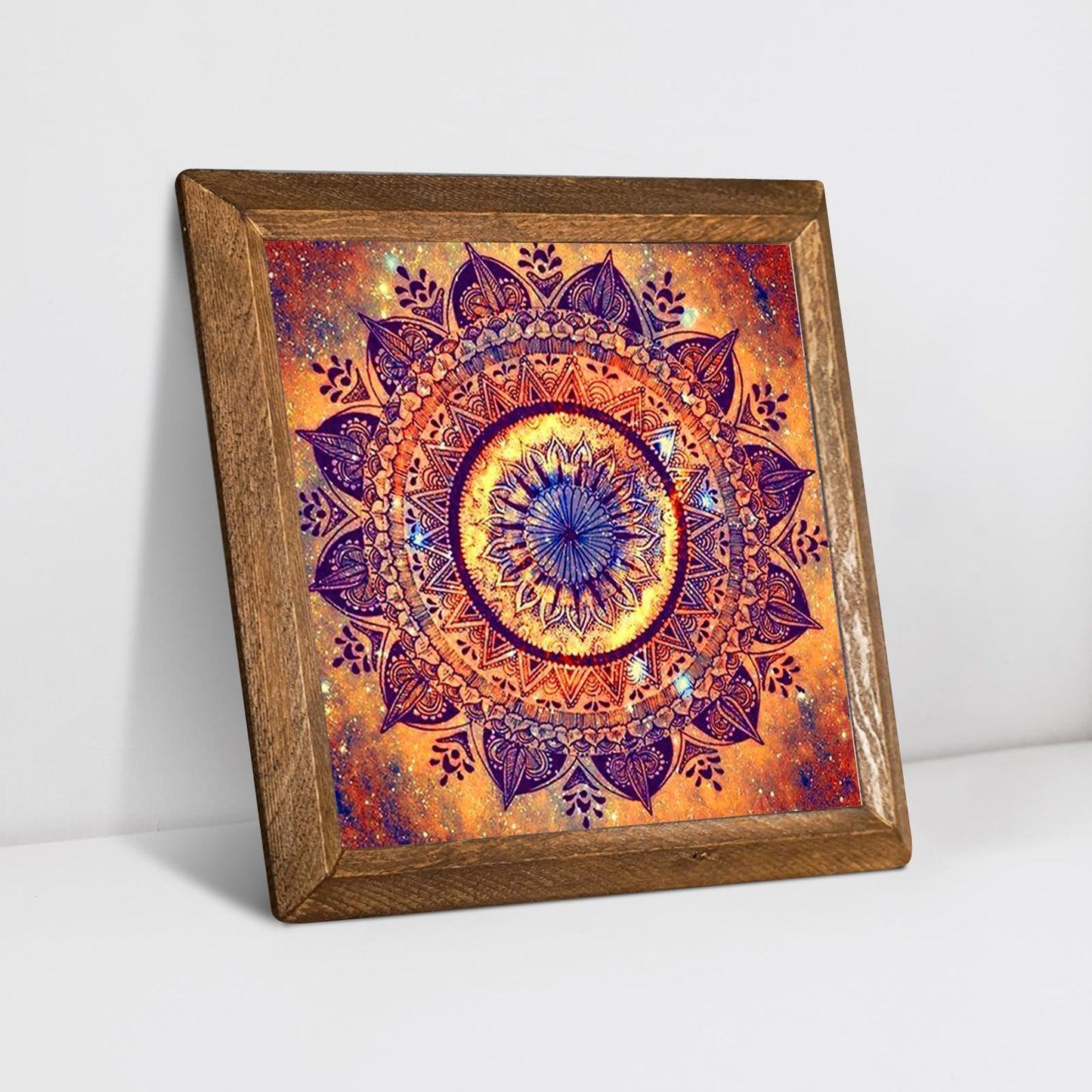 Mandala Red Natural Stone Wall Art - Spiritual | Artistry Home