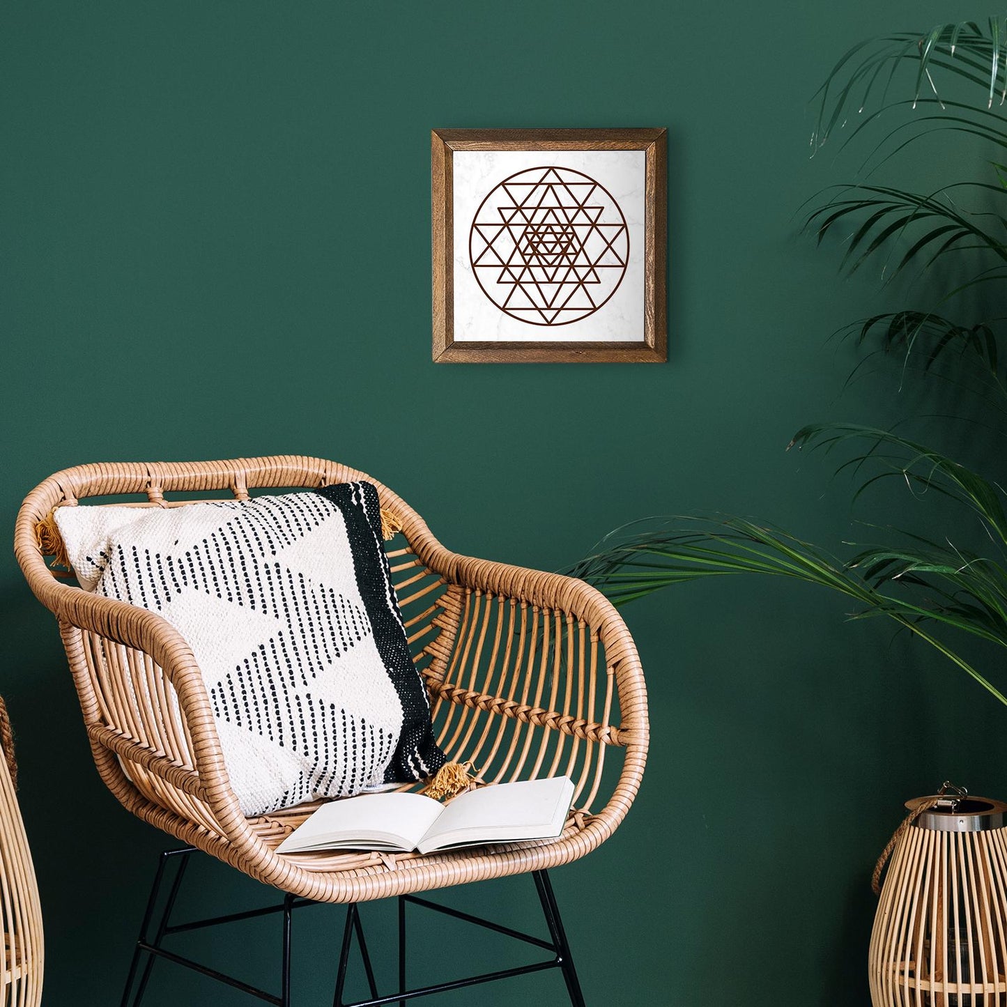 Sri Yantra Natural Stone Wall Art - Natural | Artistry Home