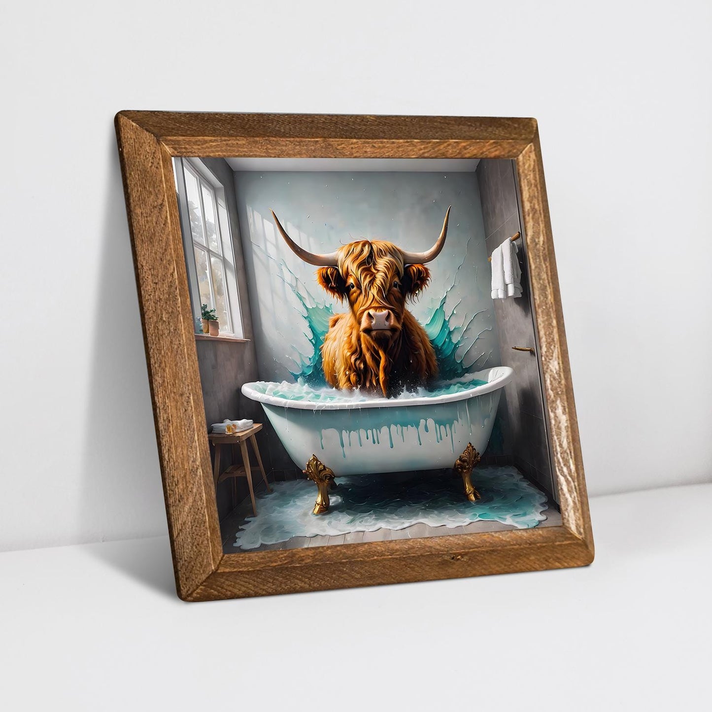 Splashing Cow Natural Stone Wall Art - Nature | Artistry Home