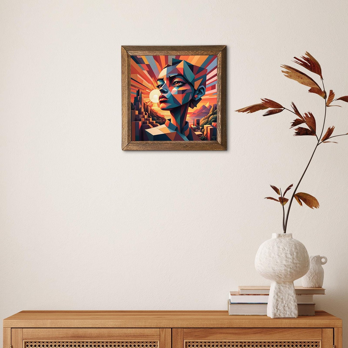 Goddess In City Natural Stone Wall Art - Digital Art | Artistry Home