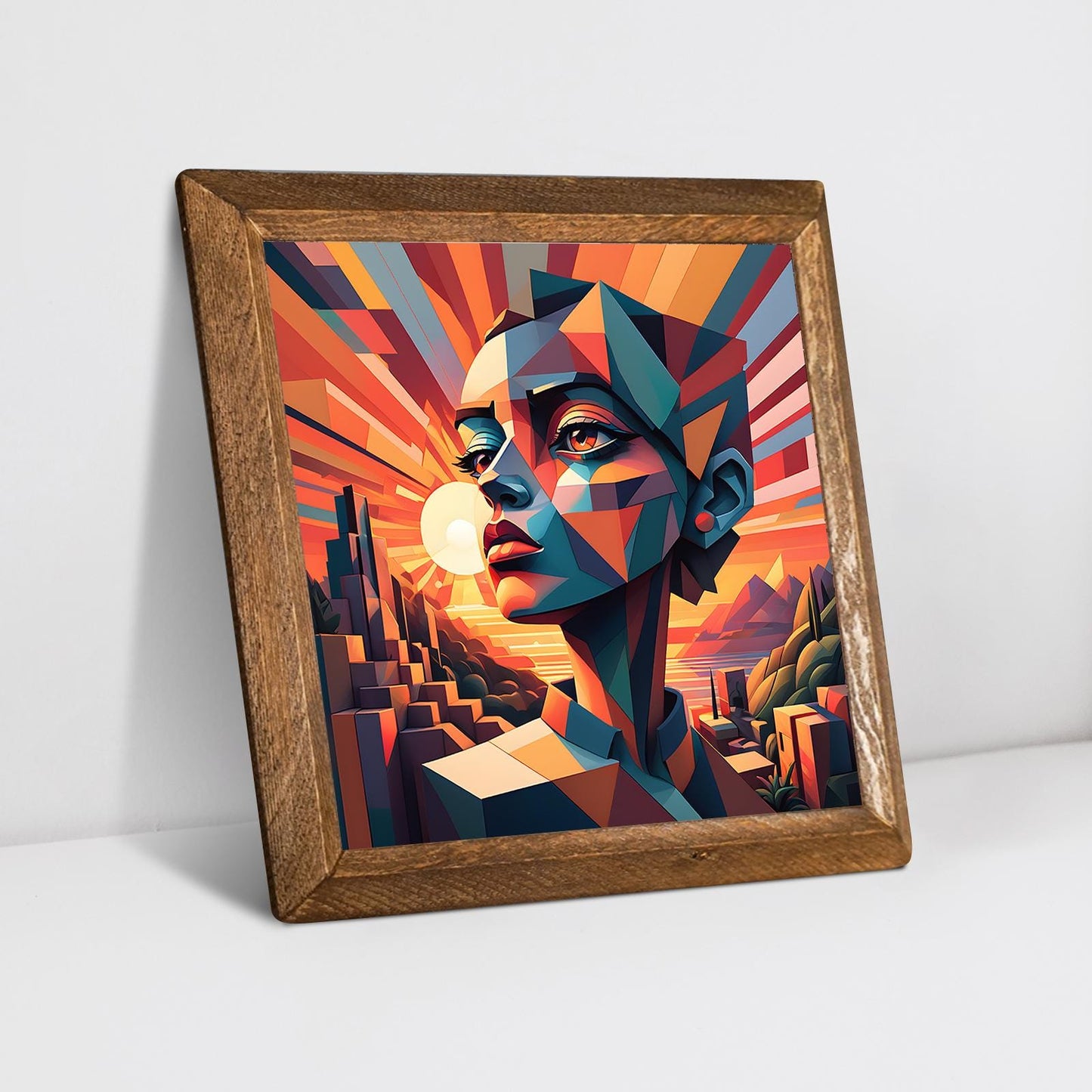 Goddess In City Natural Stone Wall Art - Natural Stone | Artistry Home