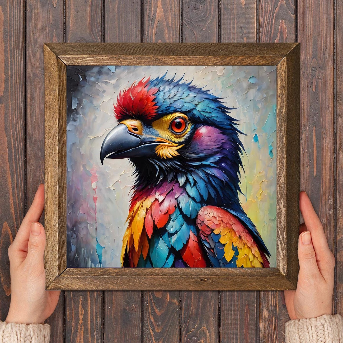 Parrot In Colour Natural Stone Wall Art - Natural | Artistry Home