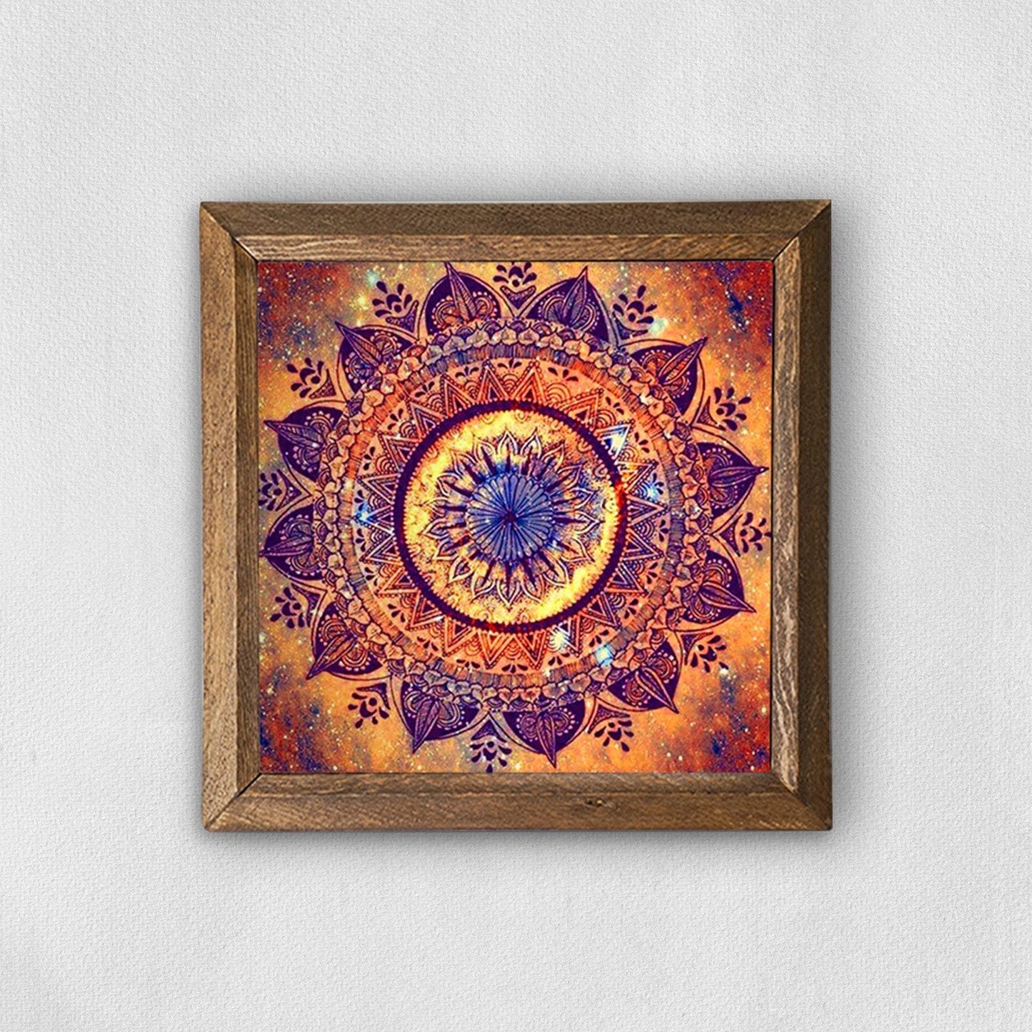 Mandala Red Natural Stone Wall Art | Artistry Home