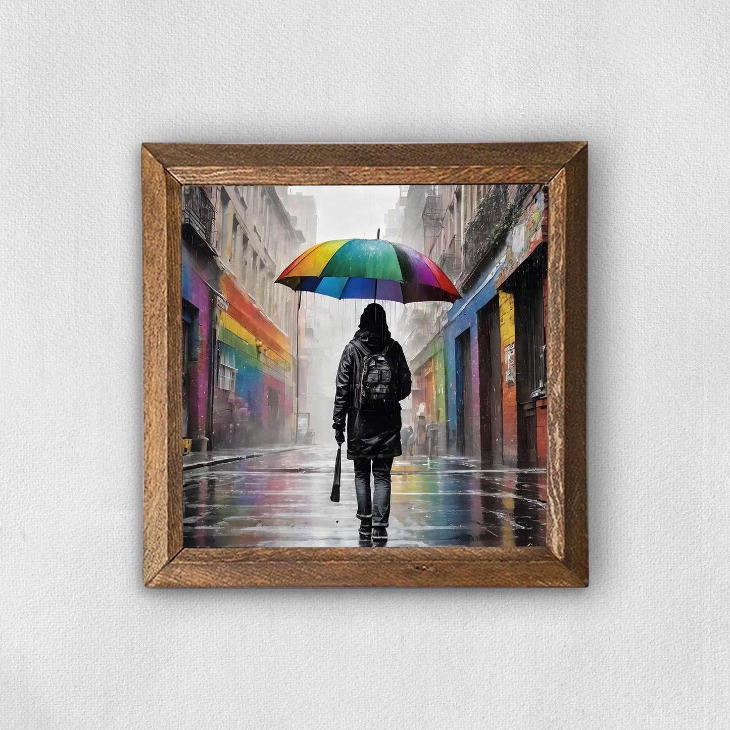 Raining Person Natural Stone Wall Art | Artistry Home