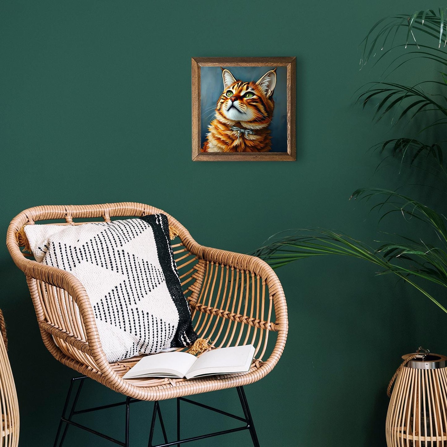Golden Whiskers Natural Stone Wall Art - Floral Art | Artistry Home