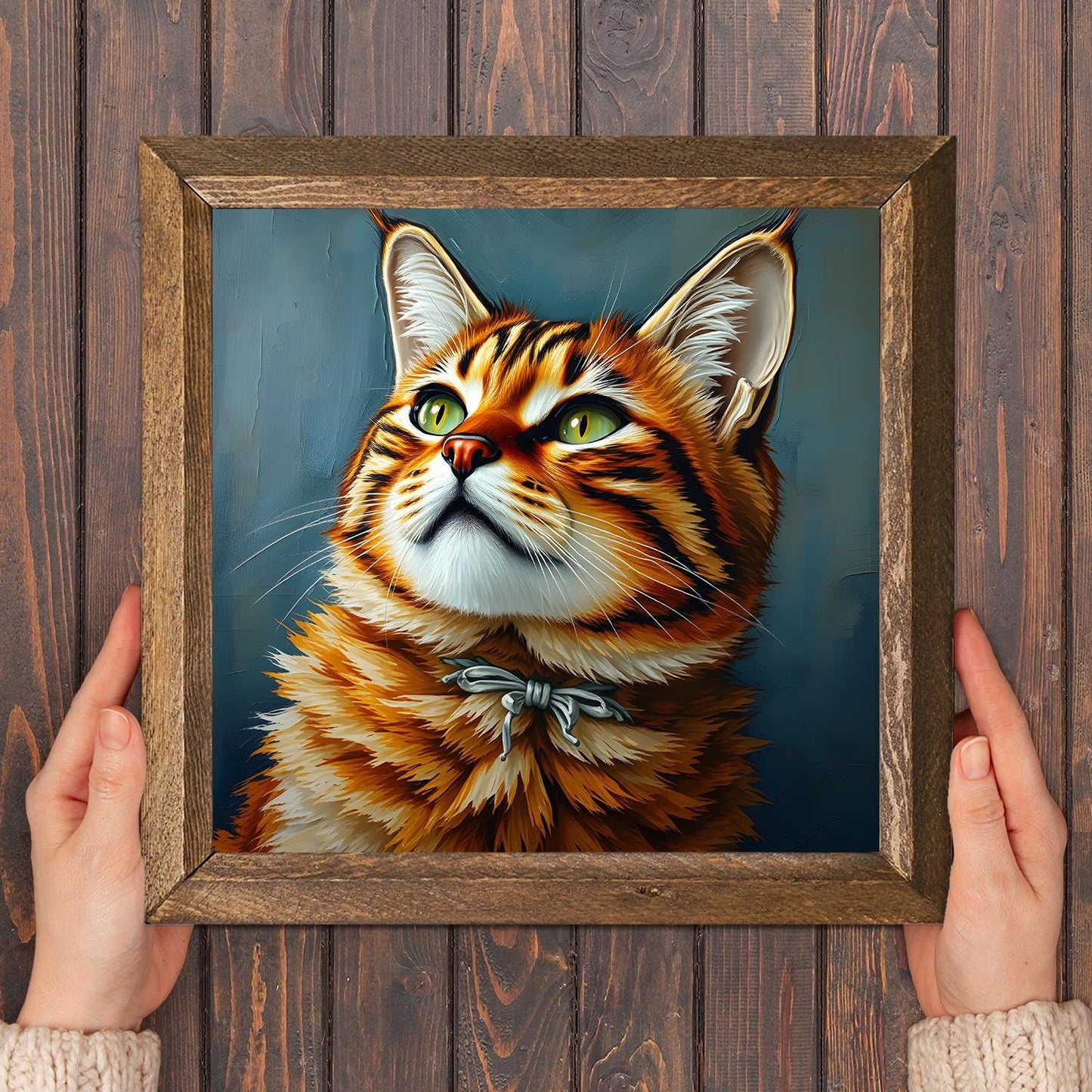 Golden Whiskers Natural Stone Wall Art - Cat Wall Decor | Artistry Home