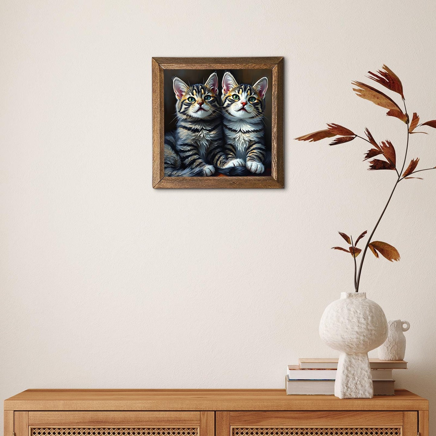 Twin Stripes Natural Stone Wall Art - Botanical Wall Art | Artistry Home