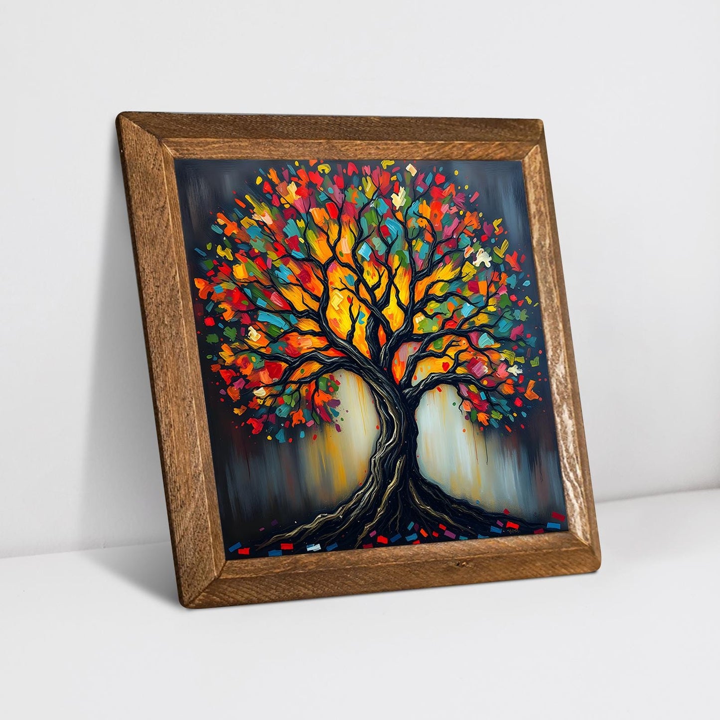 Kaleidoscope Tree Natural Stone Wall Art - Ceramic Wall Art | Artistry Home