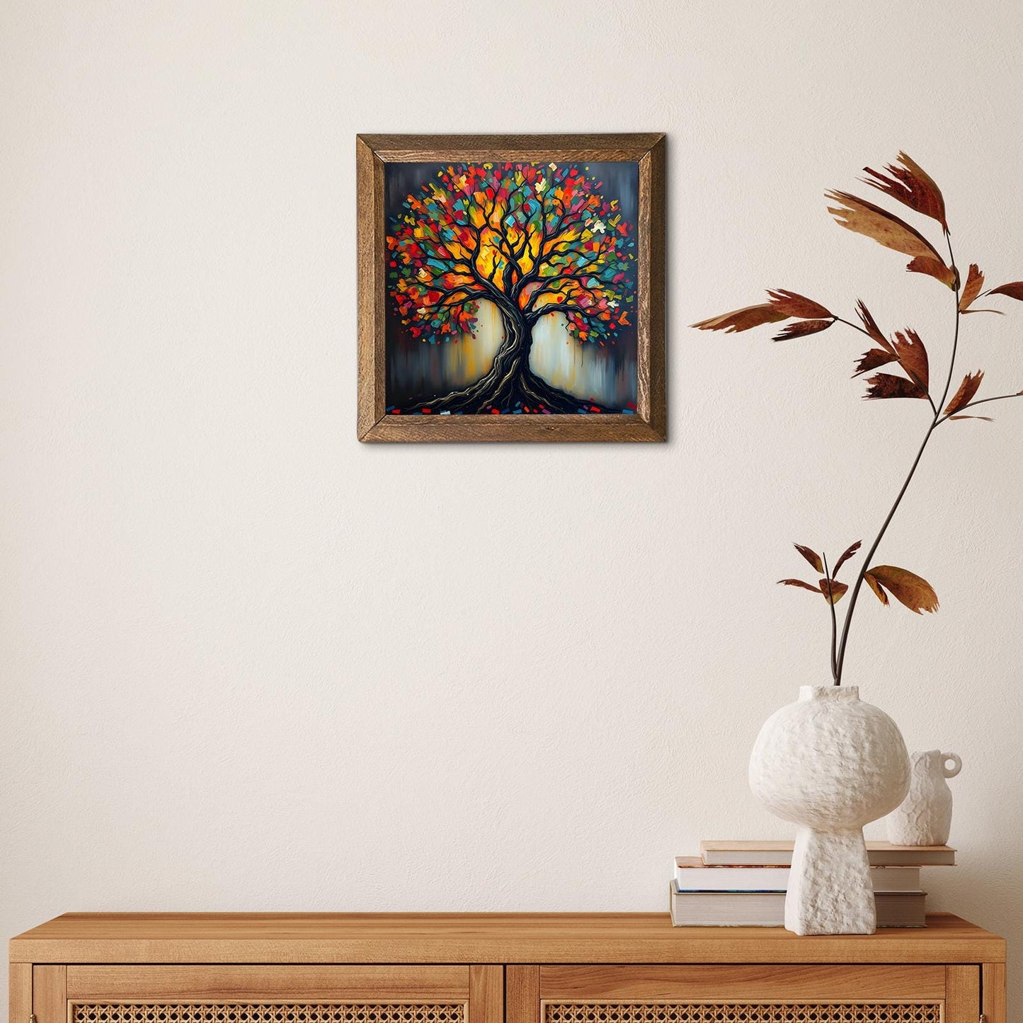Kaleidoscope Tree Natural Stone Wall Art - Botanical Wall Art | Artistry Home