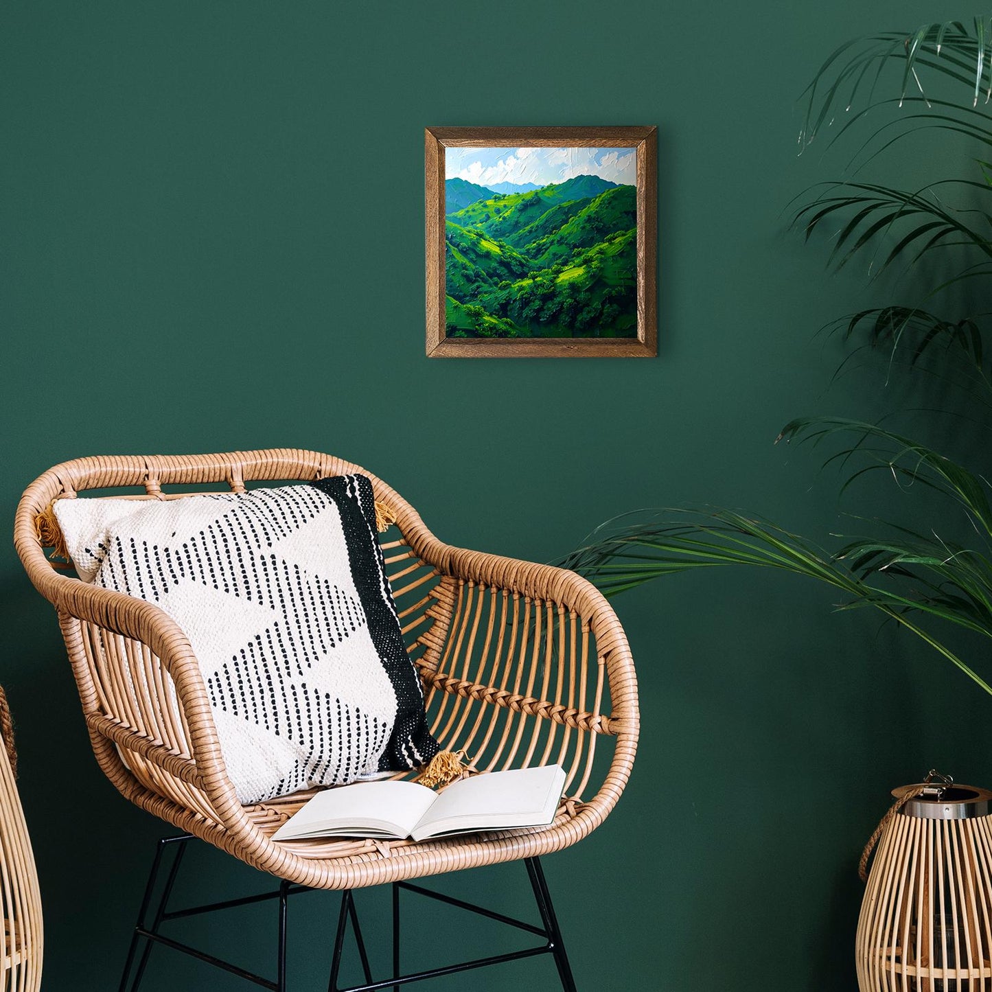 Green Serenity Natural Stone Wall Art - Framed Wall Art | Artistry Home