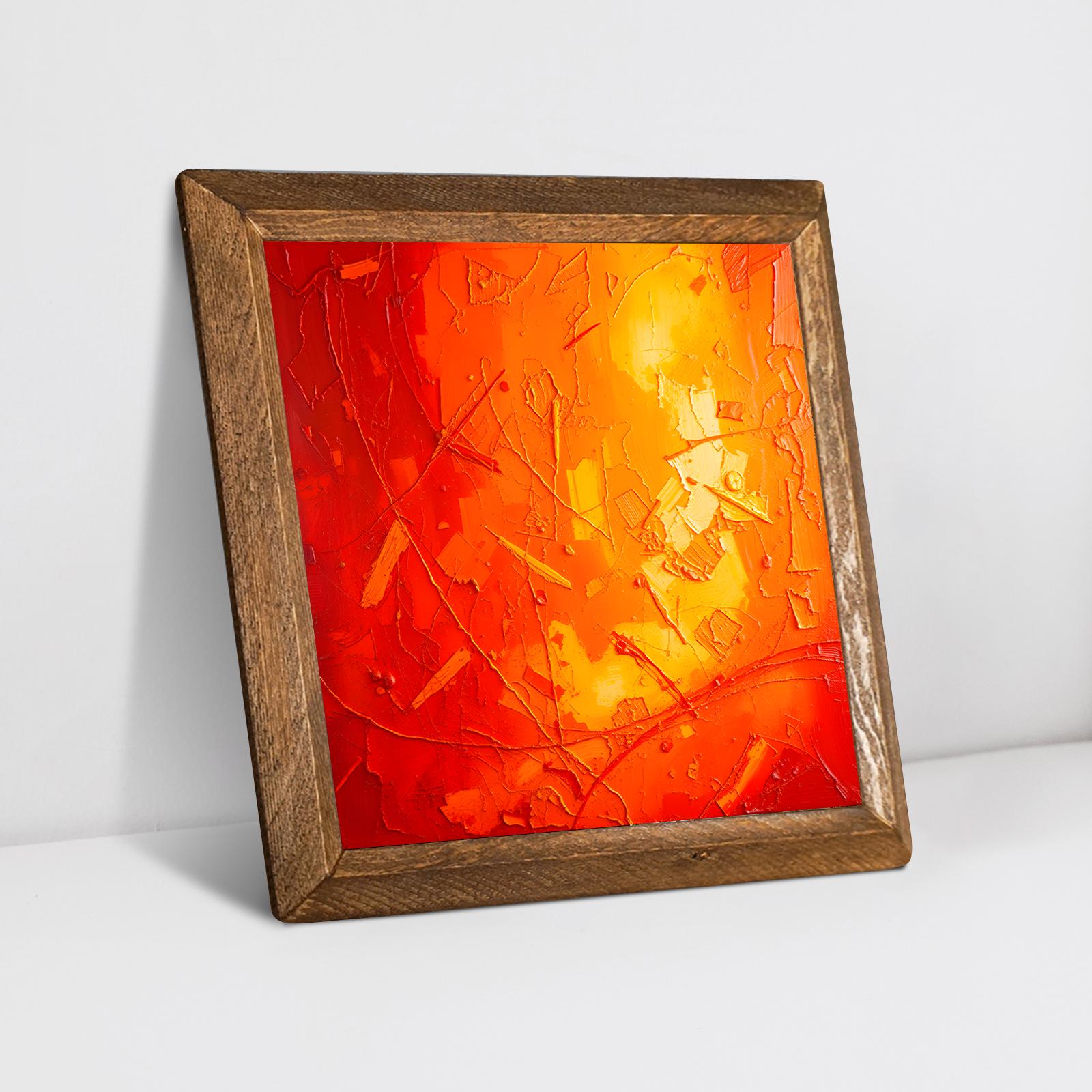 Red Sun Natural Stone Wall Art - Ceramic Wall Art | Artistry Home