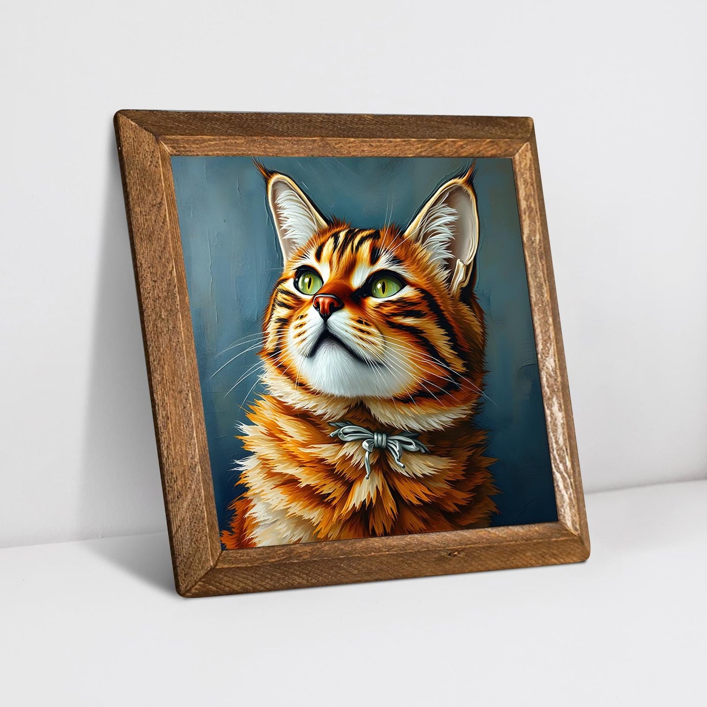Golden Whiskers Natural Stone Wall Art - Cat Wall Art | Artistry Home
