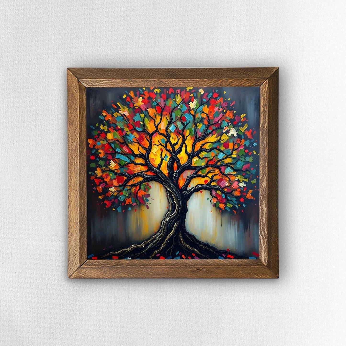 Kaleidoscope Tree Natural Stone Wall Art | Artistry Home