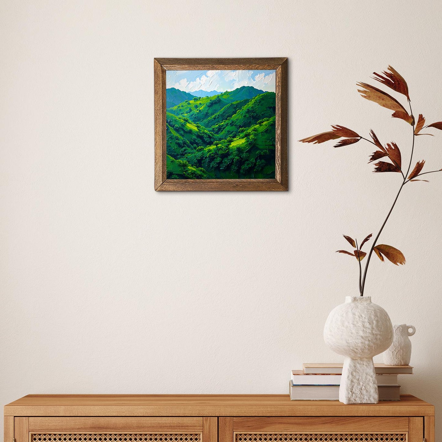 Green Serenity Natural Stone Wall Art - Botanical Wall Art | Artistry Home