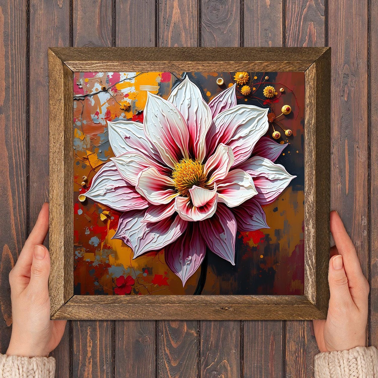 Full Bloom Natural Stone Wall Art - Floral Art | Artistry Home