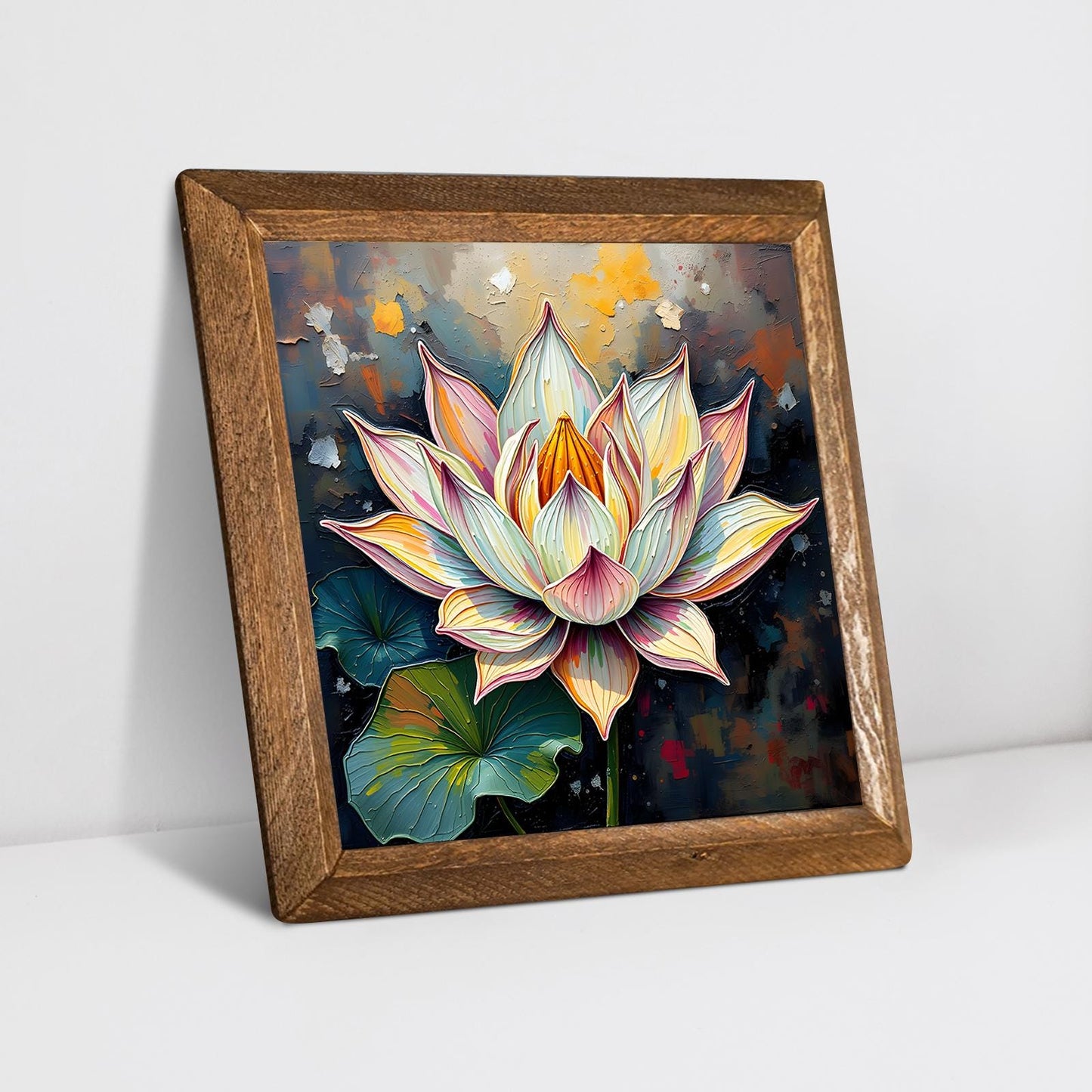 Lotus In Bloom Natural Stone Wall Art - Ceramic Wall Art | Artistry Home