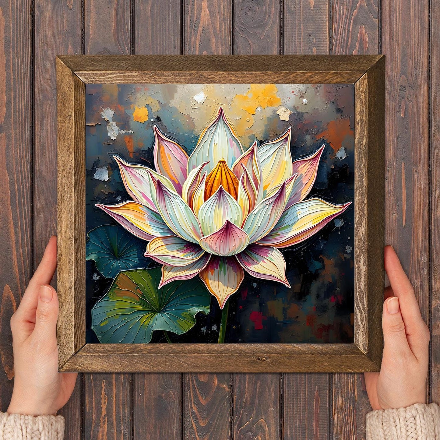 Lotus In Bloom Natural Stone Wall Art - Floral Art | Artistry Home