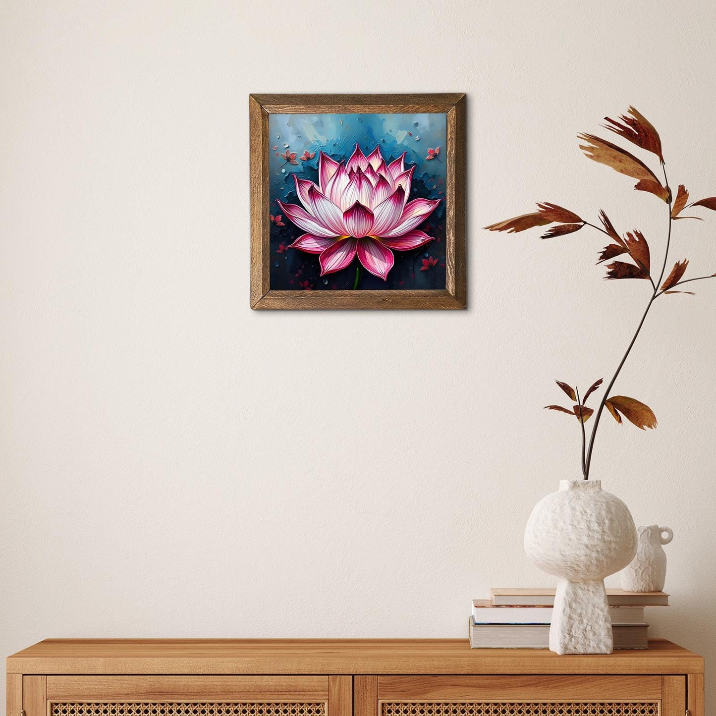 Pastel Lotus Natural Stone Wall Art - Botanical Wall Art | Artistry Home