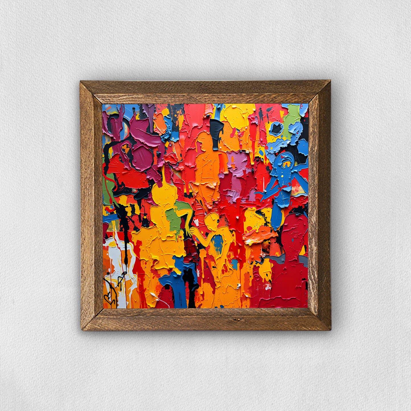 Colorful People Natural Stone Wall Art | Artistry Home