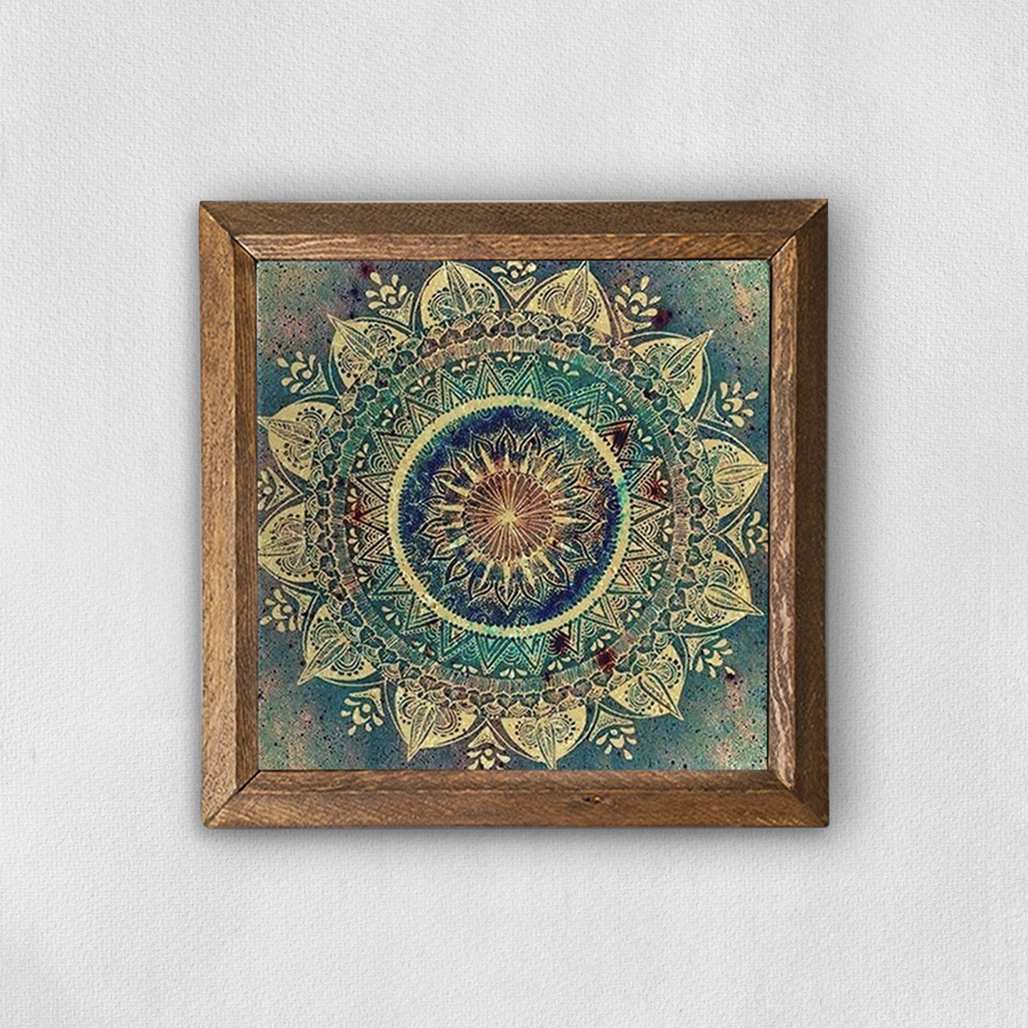 Mandala Green Natural Stone Wall Art | Artistry Home