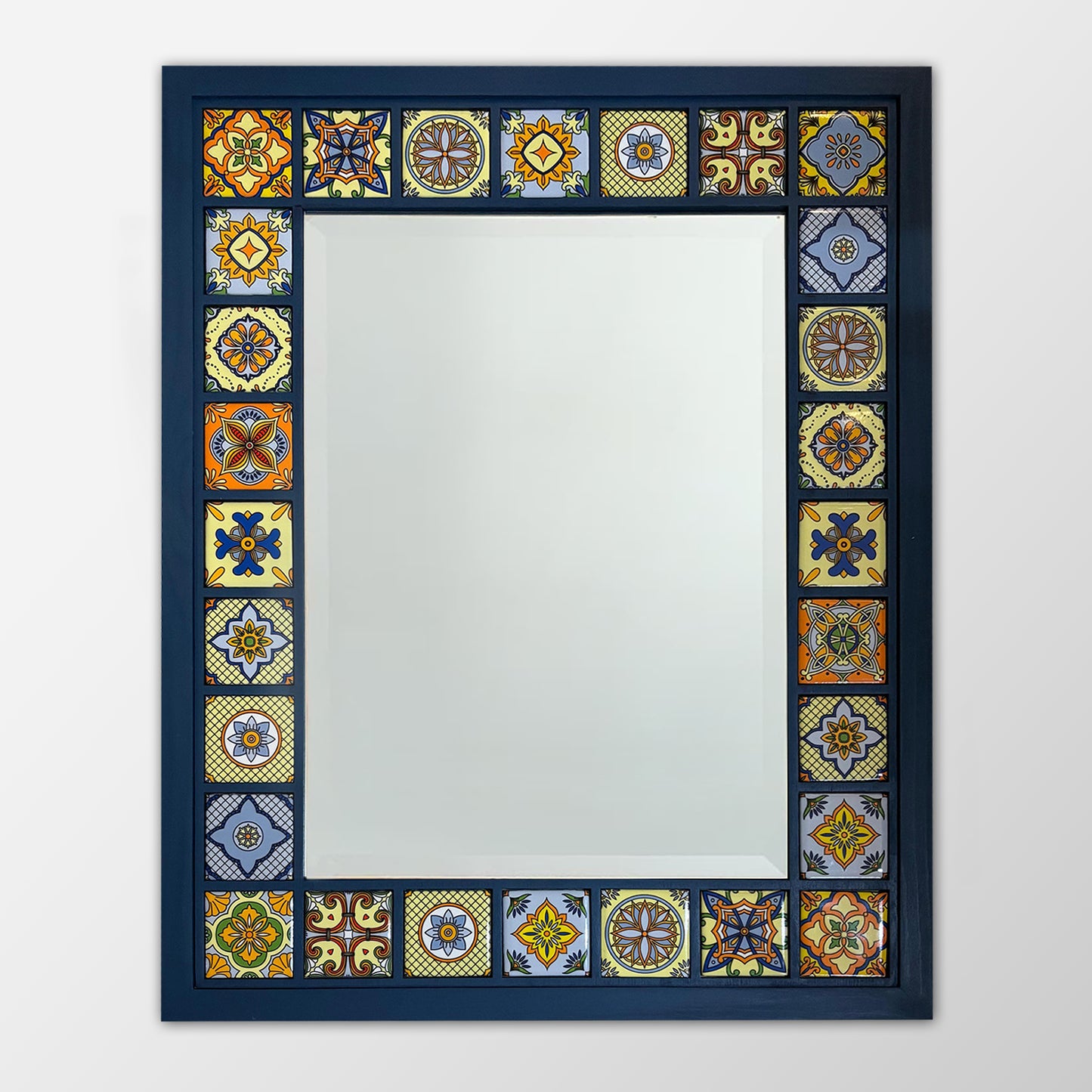 Greek Blue Mosaic Mirror 41 × 51 cm