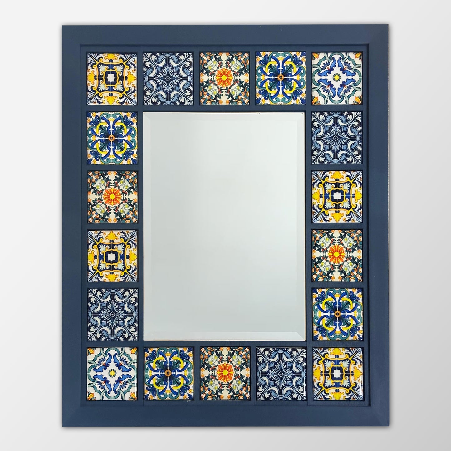 Coastal Blue Mosaic Mirror 30 × 35 cm