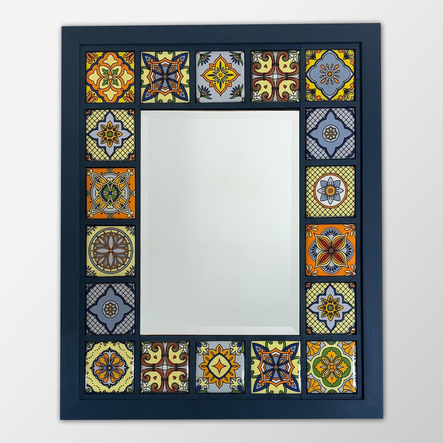 Azure Mosaic Mirror 30 × 35 cm