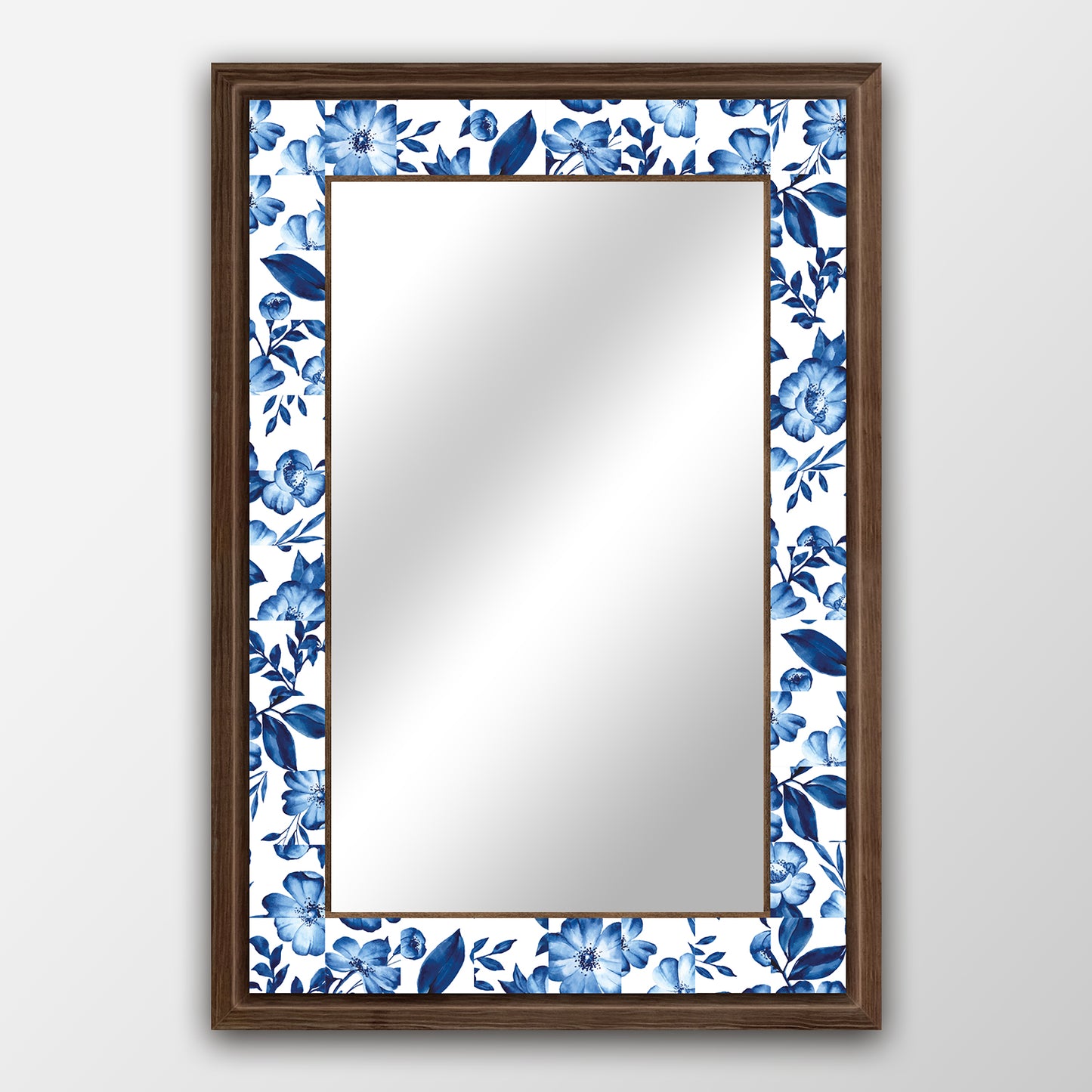 Turquoise Flowers Mirror | Artistry Home