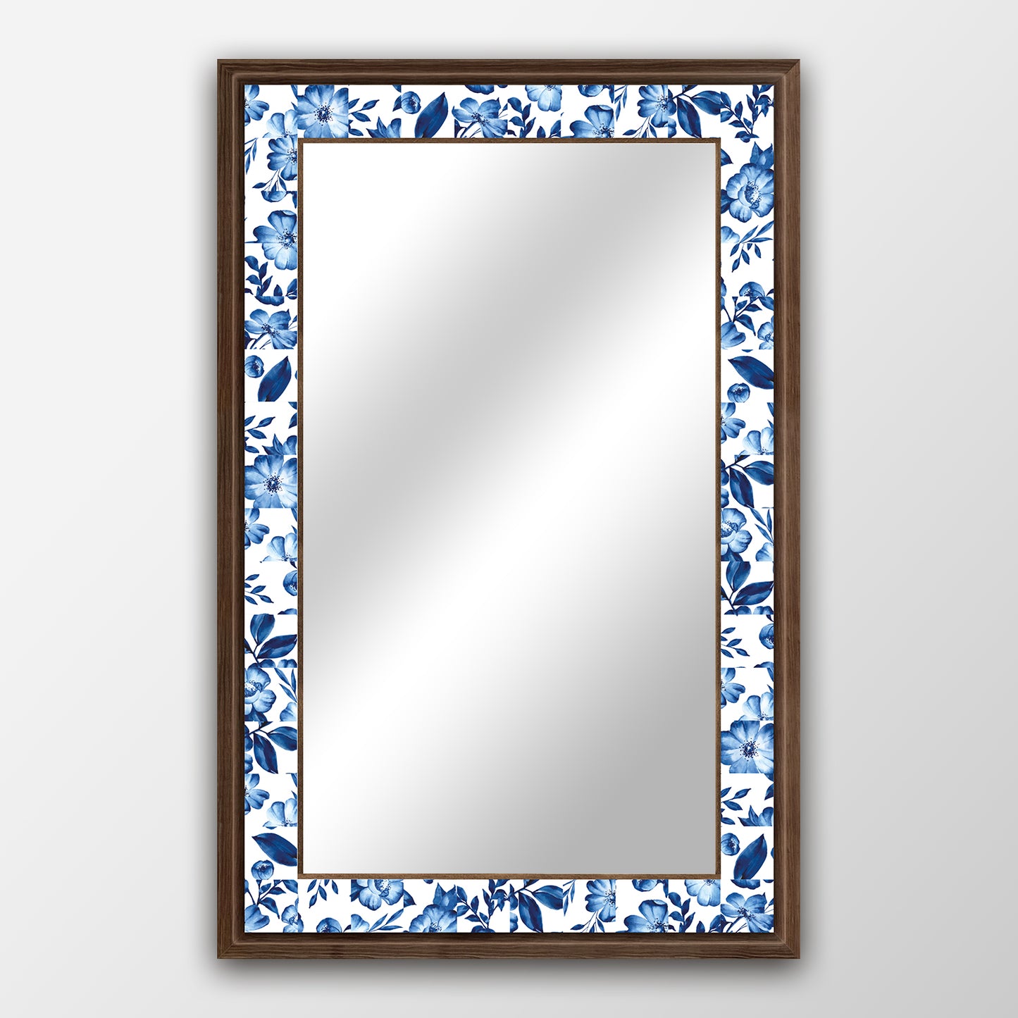 Turquoise Flowers Mirror | Artistry Home