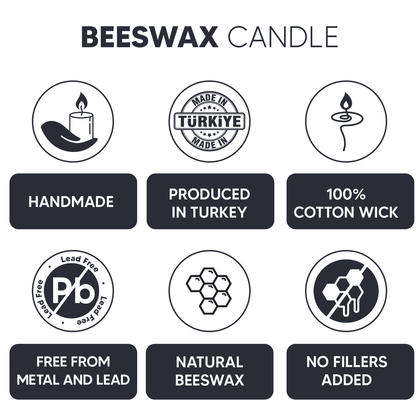 Beeswax Pyramid Candle Set